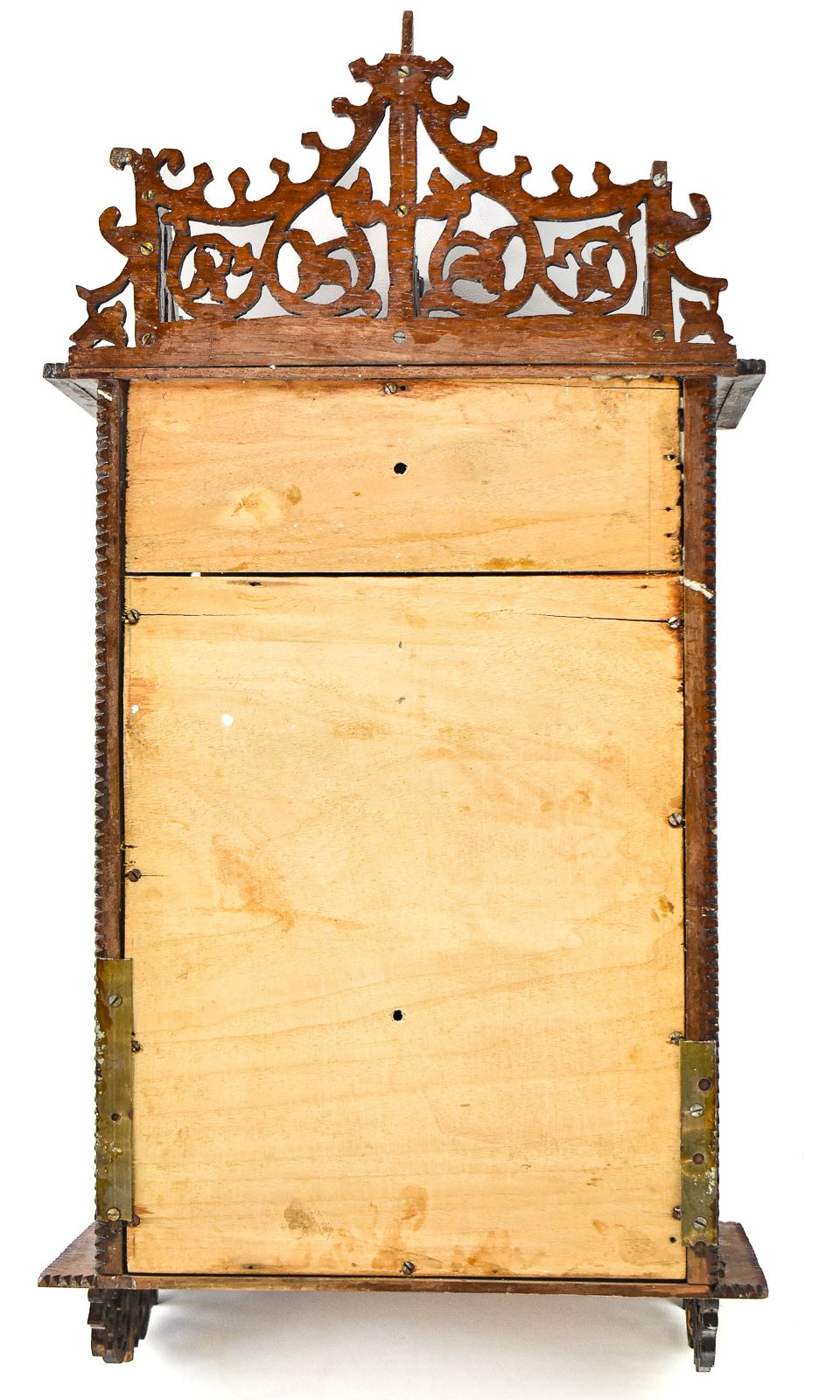 VICTORIAN FRETWORK WALL-HANGING SPICE CABINET