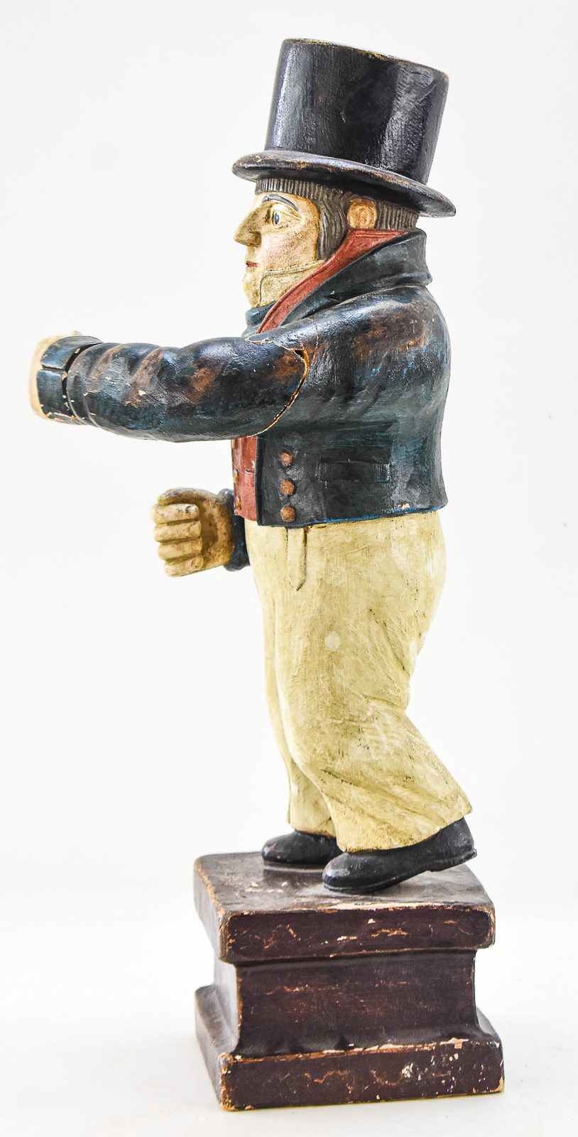 "LITTLE NAVIGATOR" HAND-CARVED WOODEN SHIP CAPTAIN TRADE SIGN FIGURINE