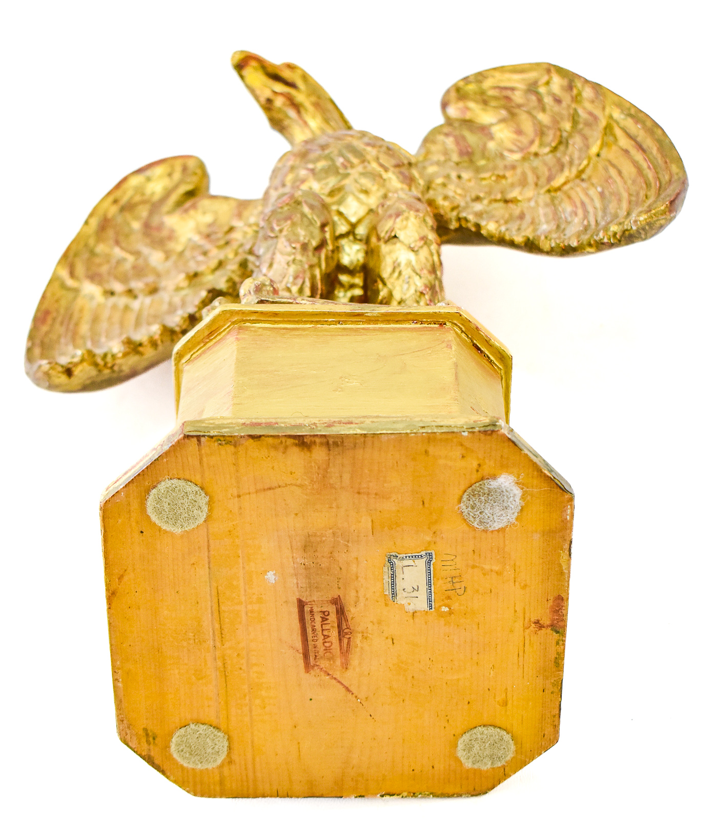 ITALIAN FEDERAL-STYLE GILTWOOD EAGLE CARVING