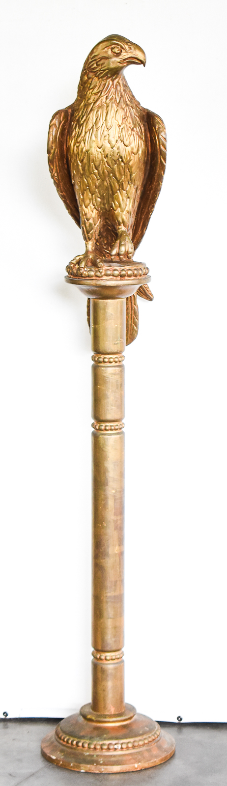 GILTWOOD PERCHED EAGLE SCULPTURE