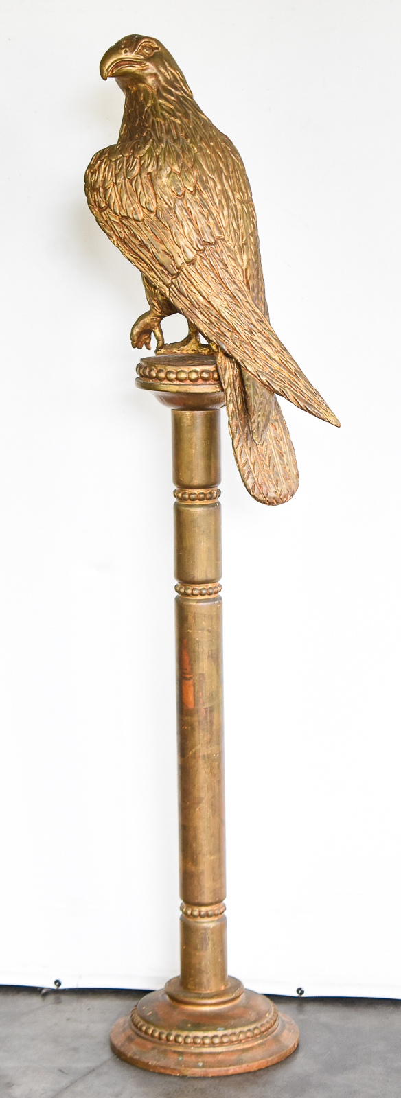 GILTWOOD PERCHED EAGLE SCULPTURE