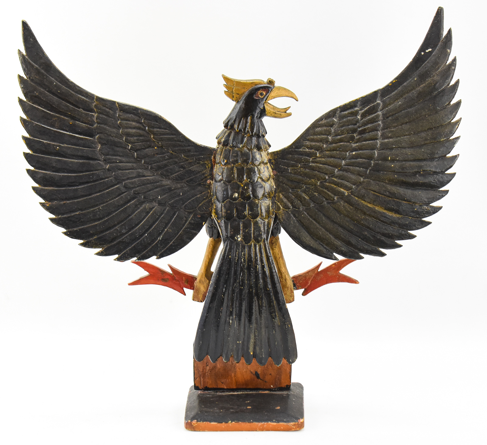 INDONESIAN POLYCHROME GARUDA PANCASILA SCULPTURE