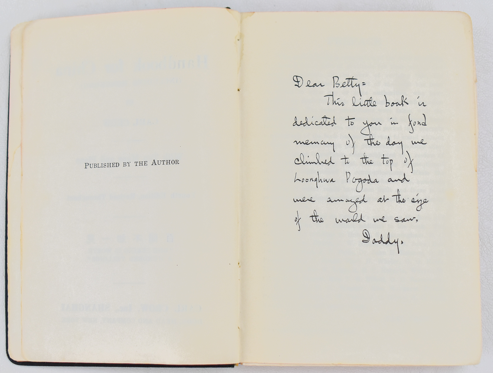 HANDBOOK FOR CHINA FOURTH EDITION FROM 1925