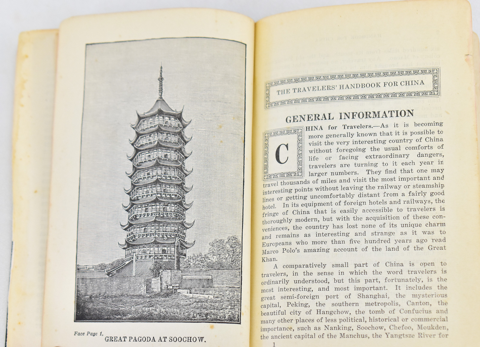 HANDBOOK FOR CHINA FOURTH EDITION FROM 1925