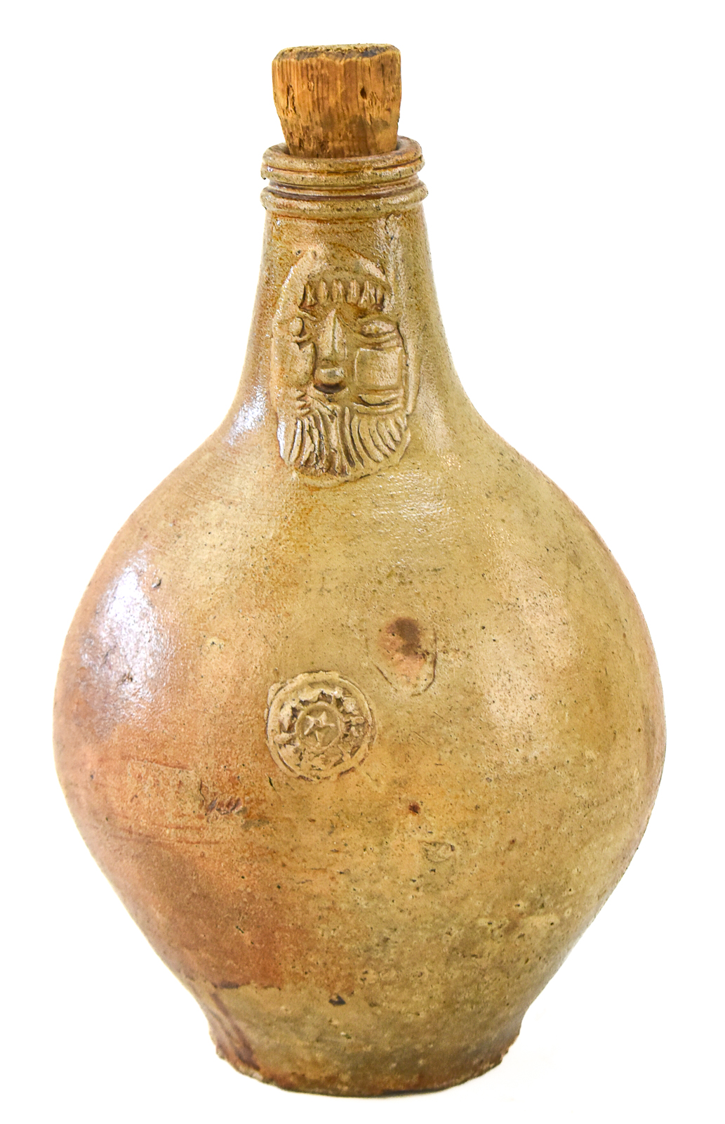RHENISH BAROQUE STYLE STONEWARE BELLARMINE JUG