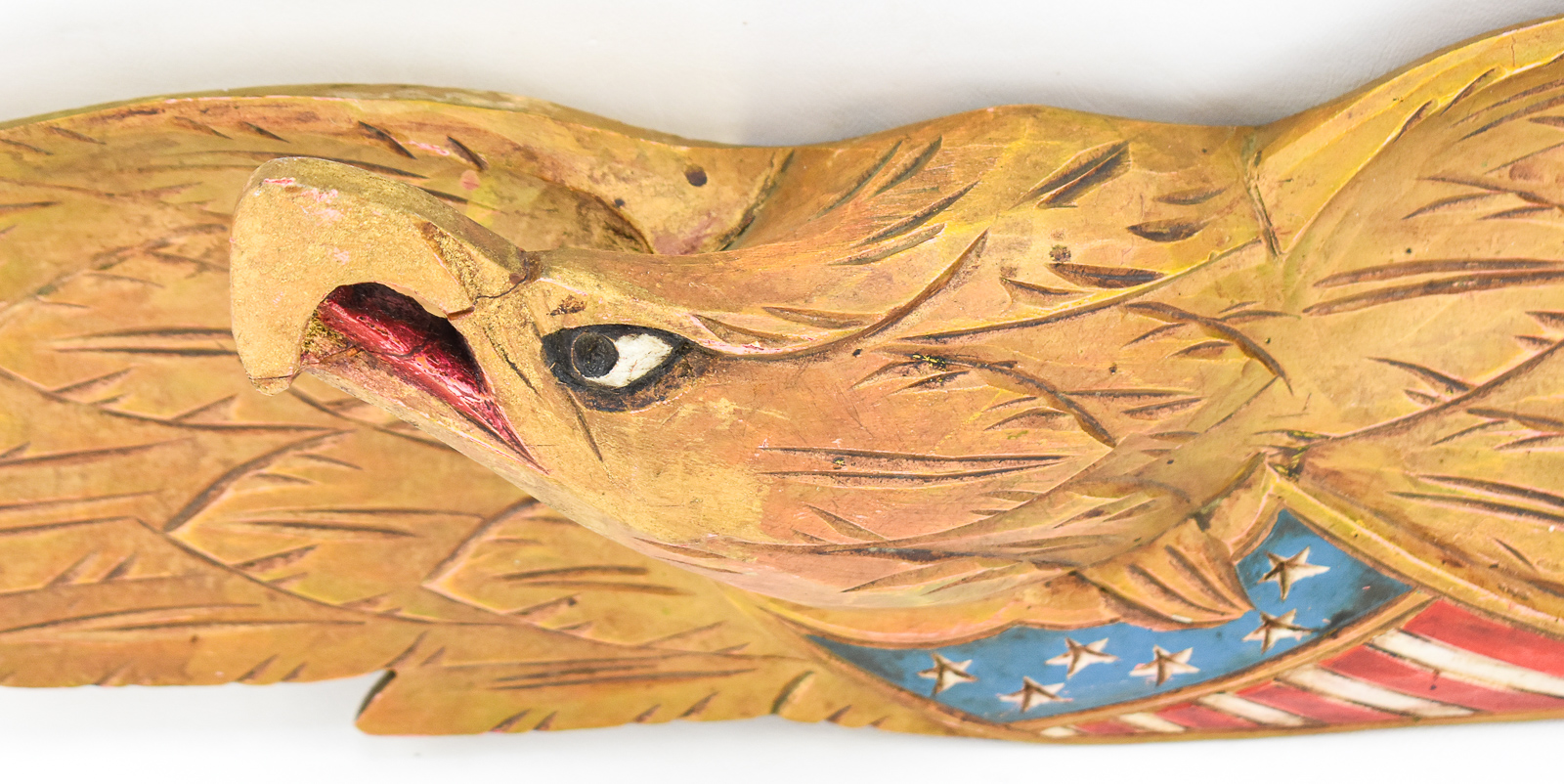 JOHN QUINCY-STYLE CARVED EAGLE PLAQUE