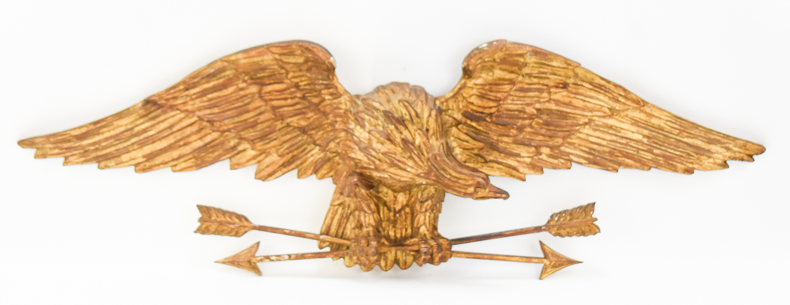 PALLADIO AMERICAN FEDERAL REVIVAL STYLE GILTWOOD EAGLE WALL PLAQUE
