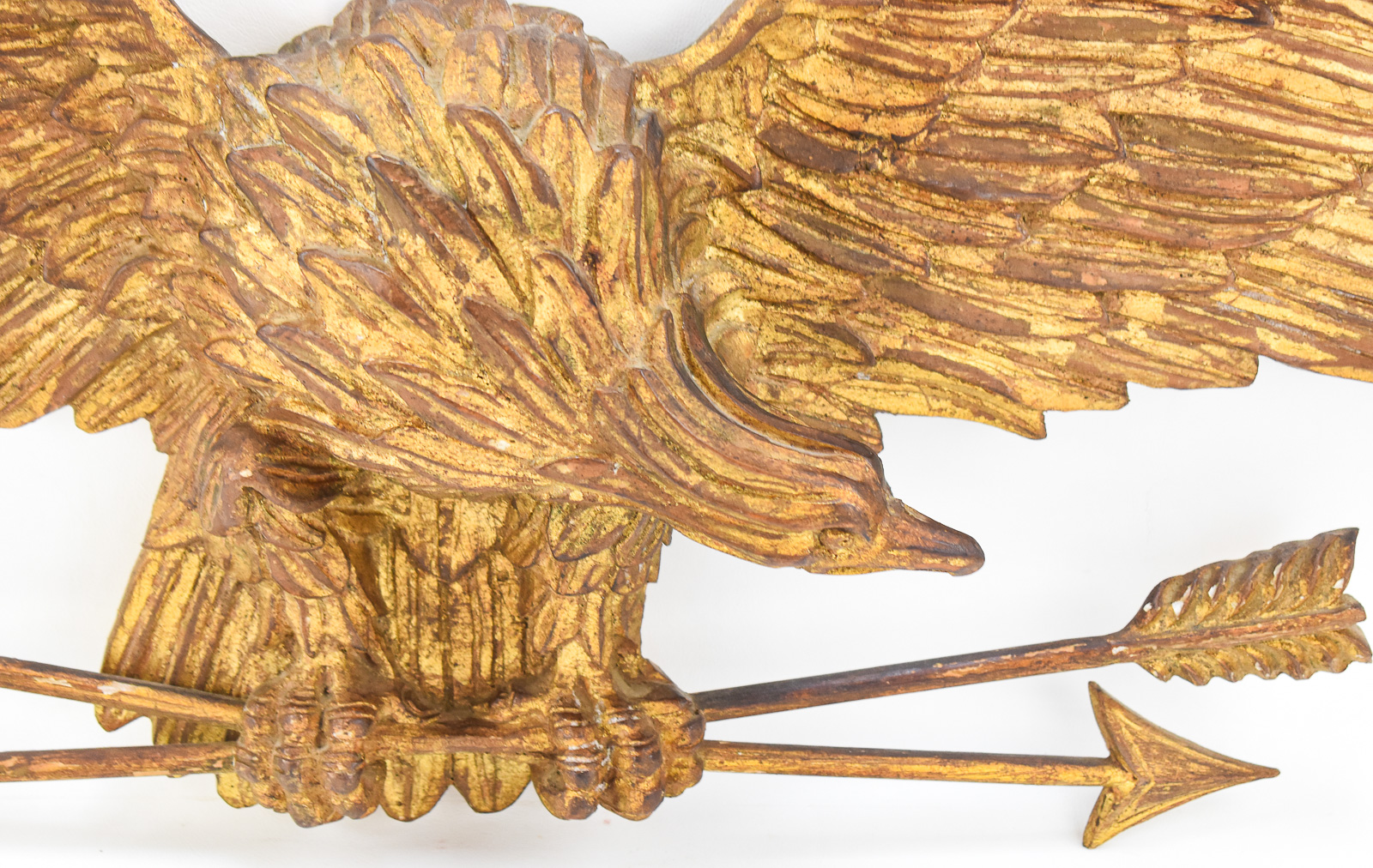 PALLADIO AMERICAN FEDERAL REVIVAL STYLE GILTWOOD EAGLE WALL PLAQUE
