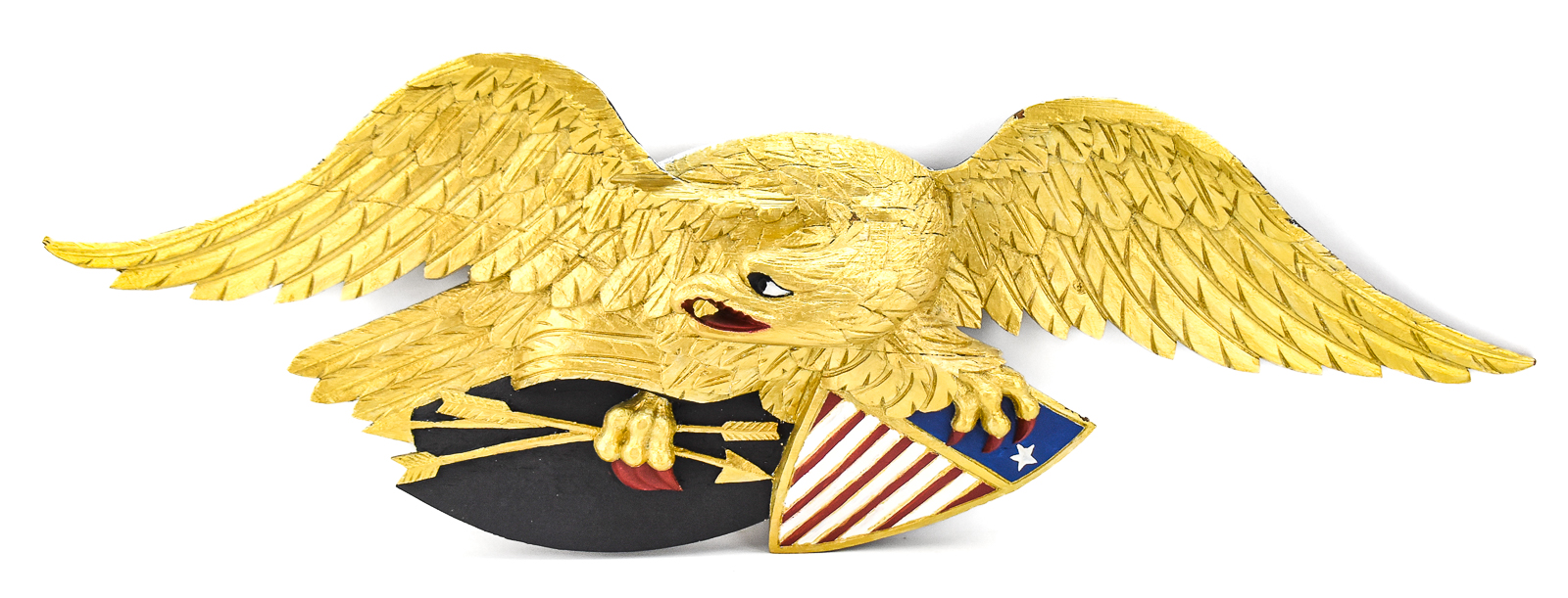AMERICAN FEDERAL REVIVAL BELLAMY-STYLE 'LOUISBURG' EAGLE WALL PLAQUE