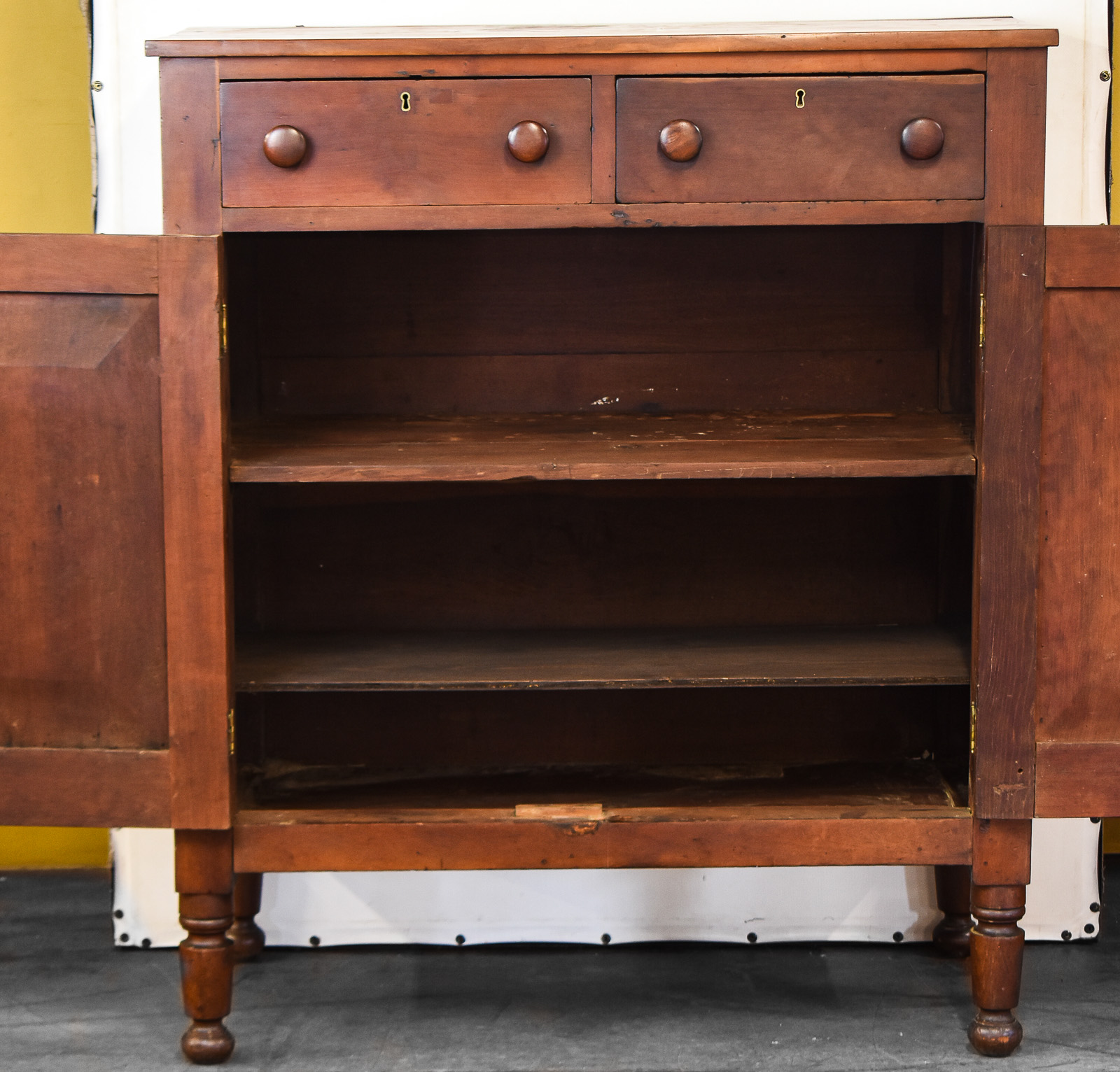 AMERICAN RED-WASHED PINE JELLY CUPBOARD