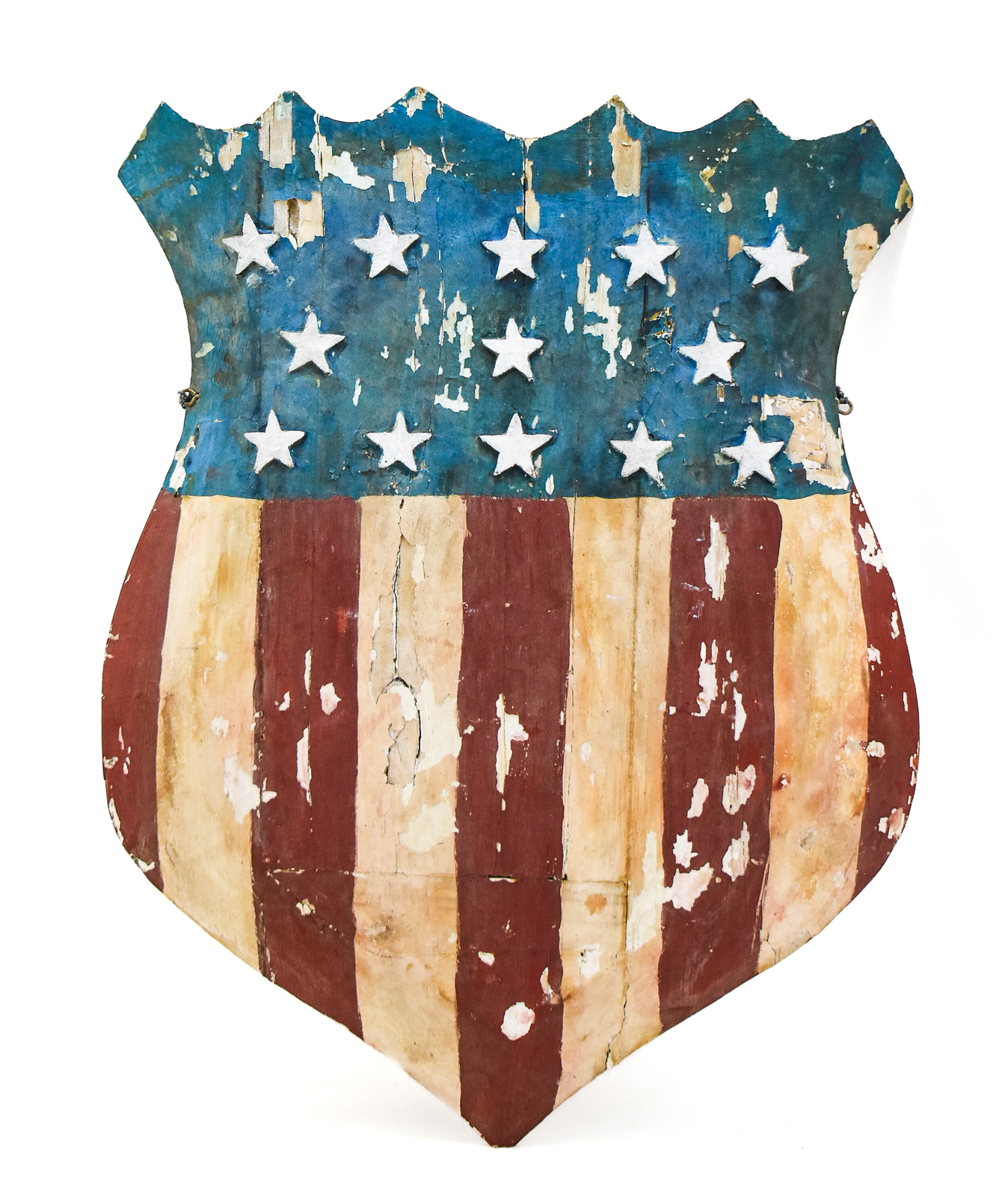 PATRIOTIC FOLK ART FEDERAL UNION SHIELD SIGN