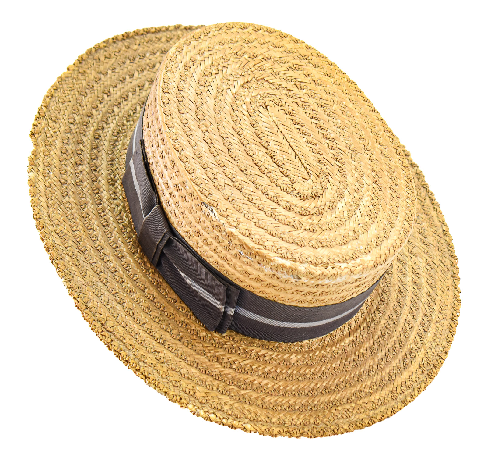 J.T. HARDEMAN HAT COMPANY MEN'S STRAW BOATER HAT SIZE 6 7/8