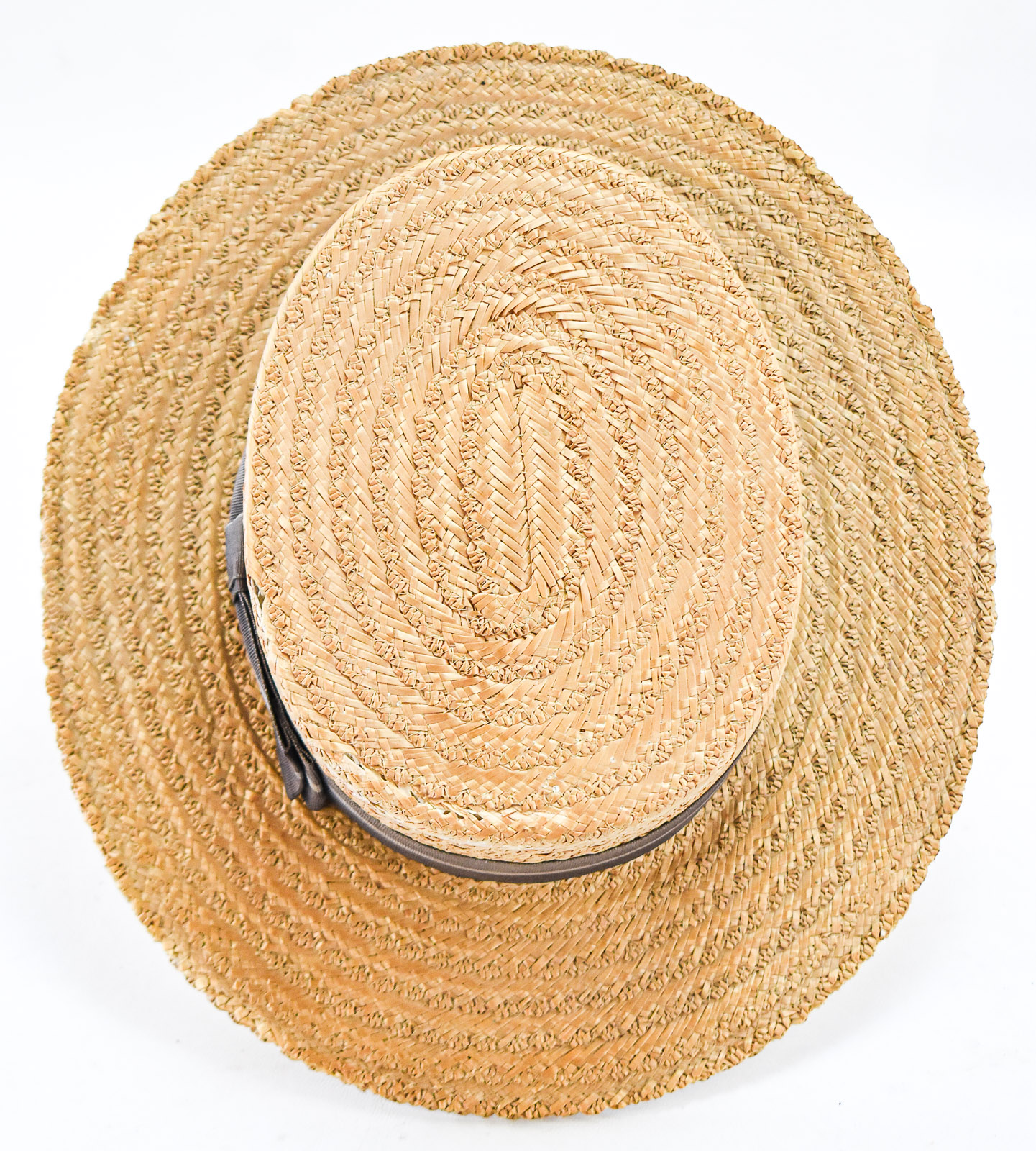 J.T. HARDEMAN HAT COMPANY MEN'S STRAW BOATER HAT SIZE 6 7/8