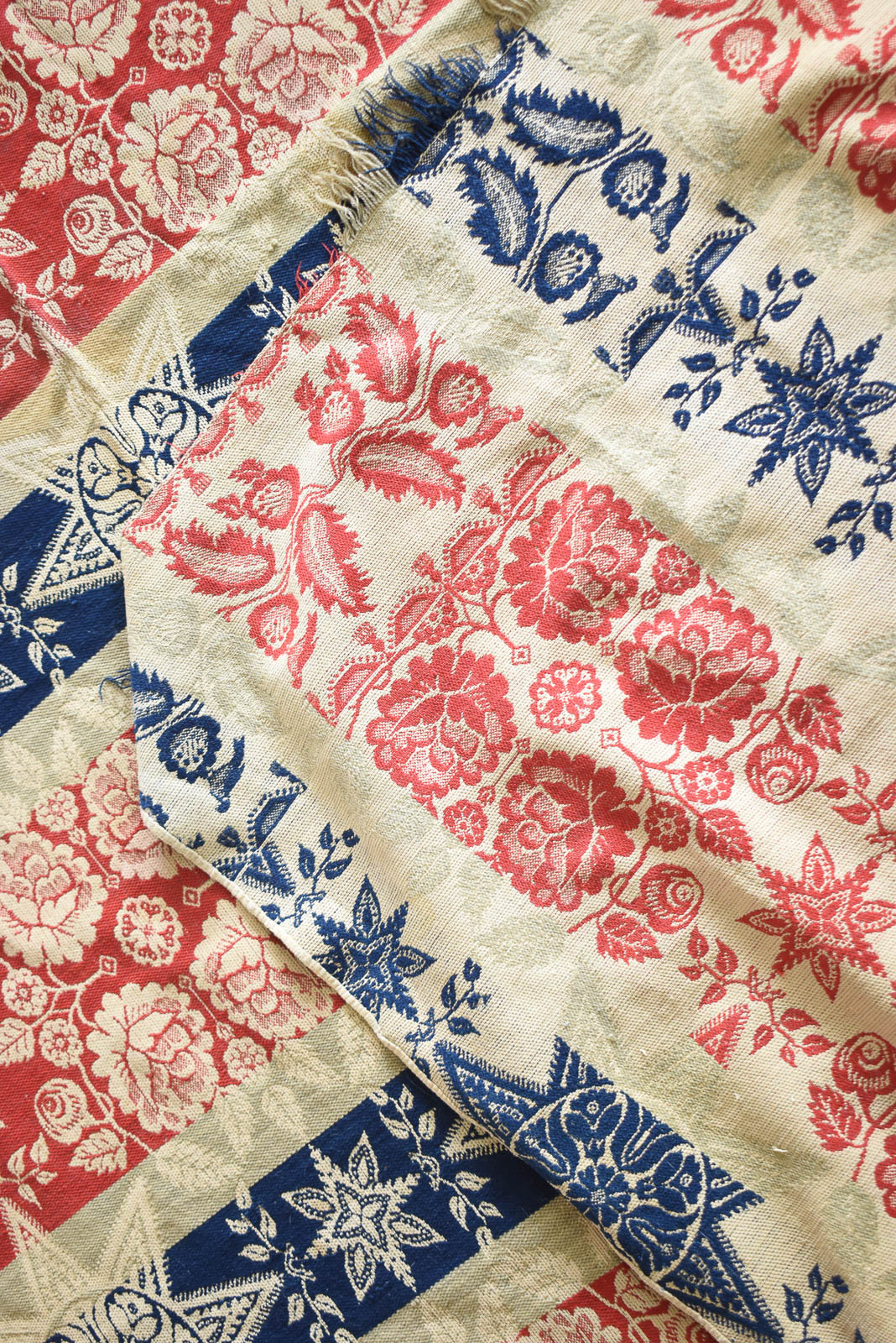 1855 WILLIAM HENRY GERNAND AMERICAN JACQUARD COVERLET