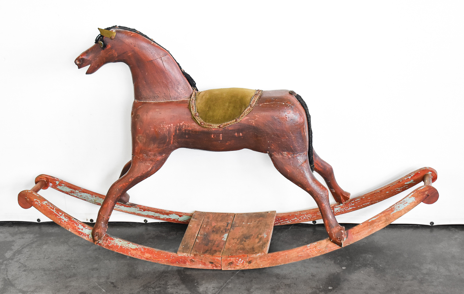 AMERICAN FOLK ART 'BOW-ROCKER' CHILD'S ROCKING HORSE