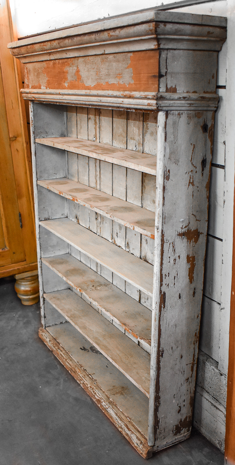 RUSTIC PINE WOOD PANTRY SHELF