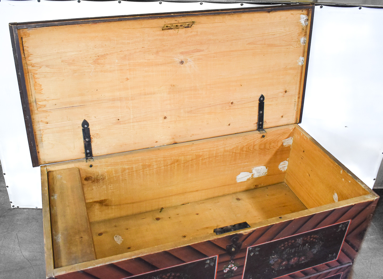 1895 INSCRIBED SAXON FOLK ART MARRIAGE BLANKET CHEST