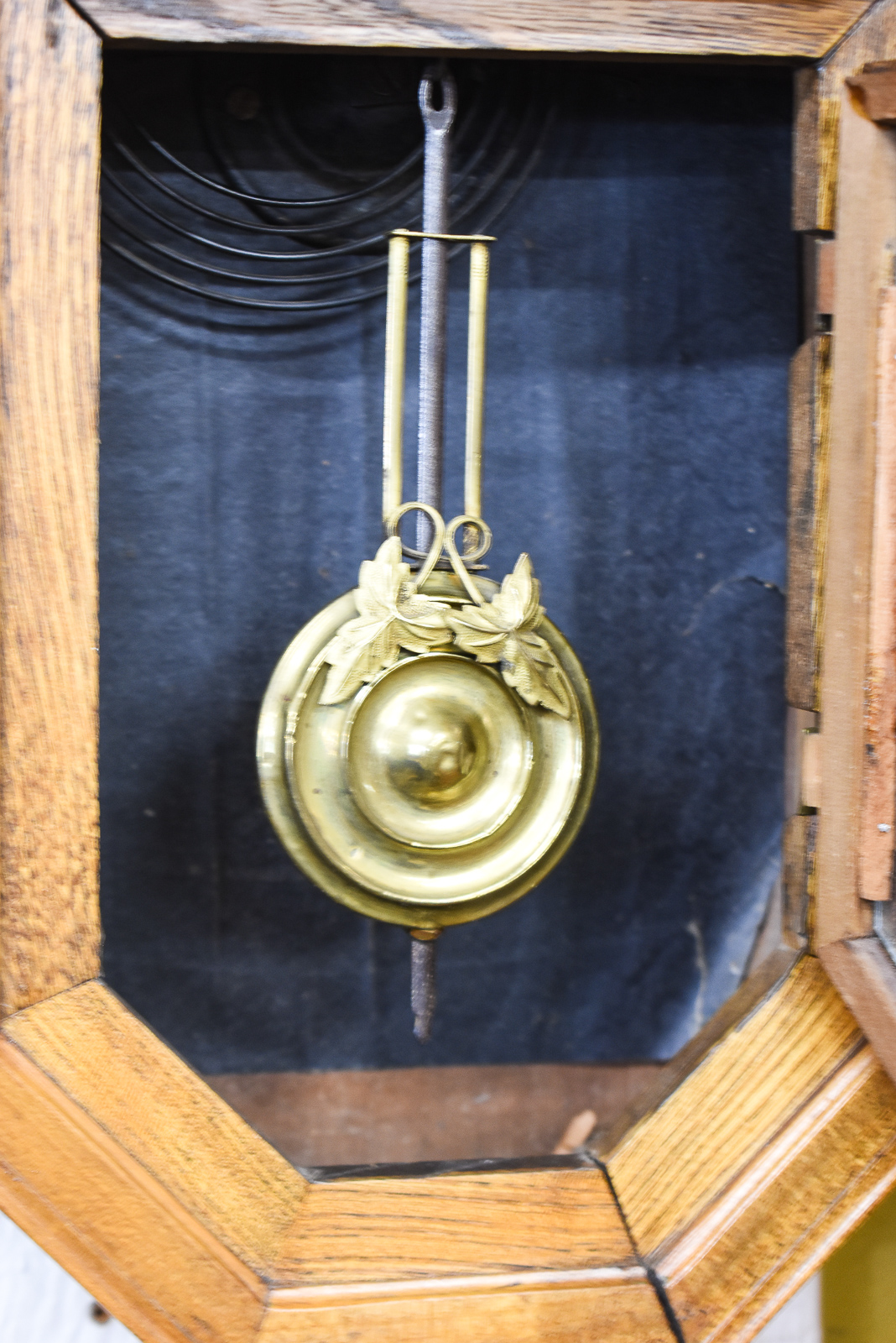 SCHOOLHOUSE STYLE OAK REGULATOR WALL CLOCK
