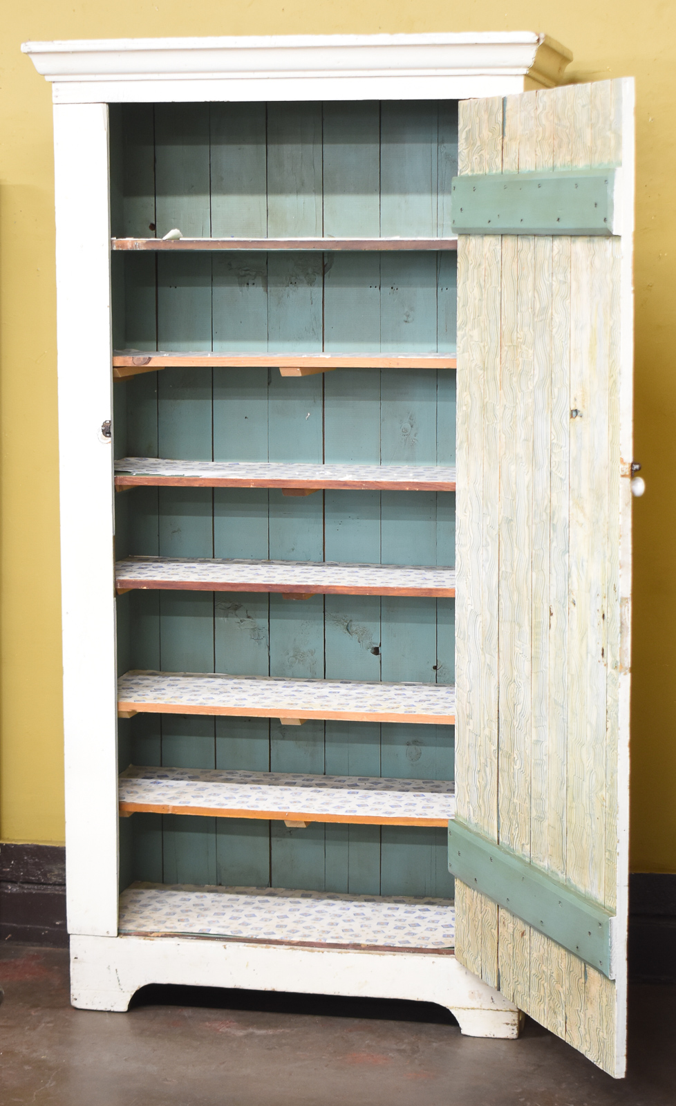 AMERICAN PRIMITIVE-STYLE PINE JELLY CUPBOARD