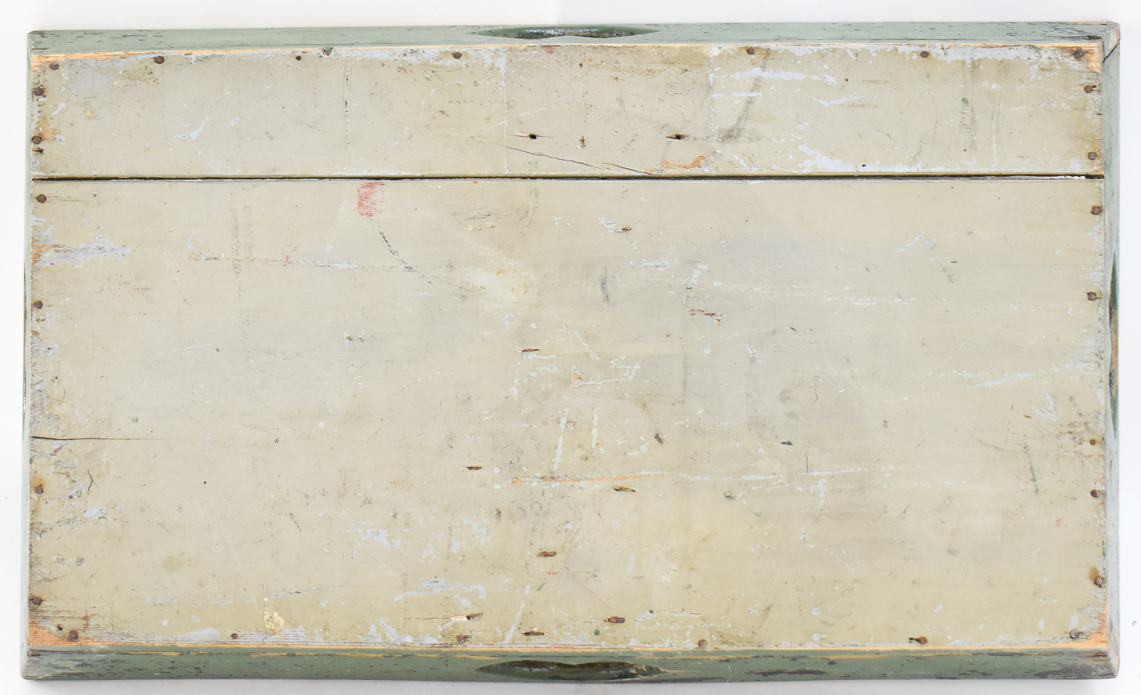 GREEN-PAINTED APPLE TRAY