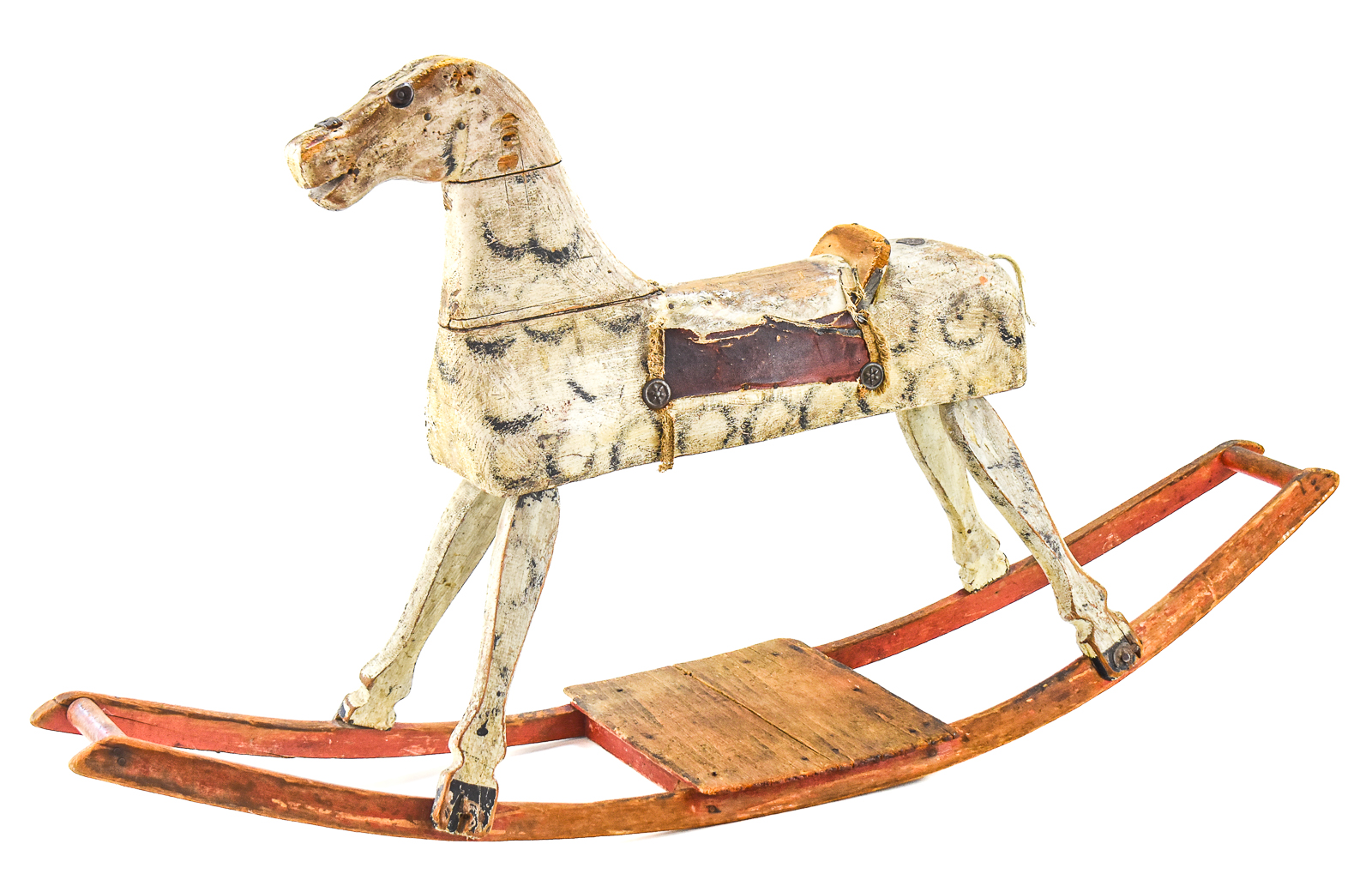 AMERICAN VICTORIAN FOLK ART BOW-ROCKING HORSE