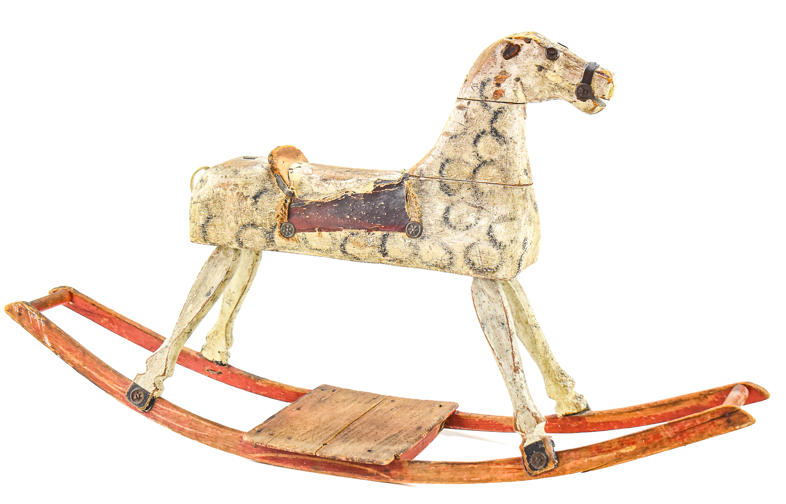 AMERICAN VICTORIAN FOLK ART BOW-ROCKING HORSE