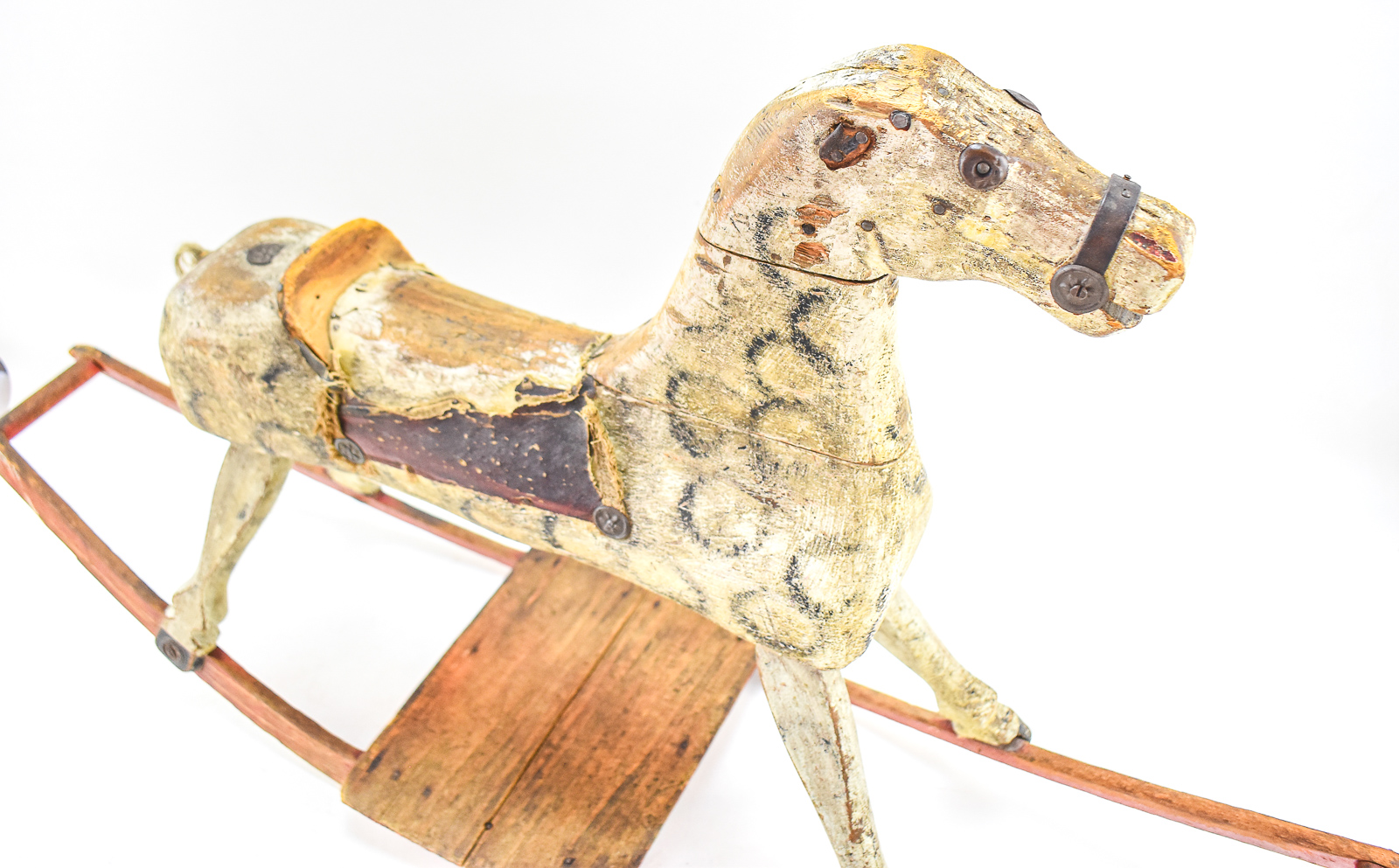 AMERICAN VICTORIAN FOLK ART BOW-ROCKING HORSE