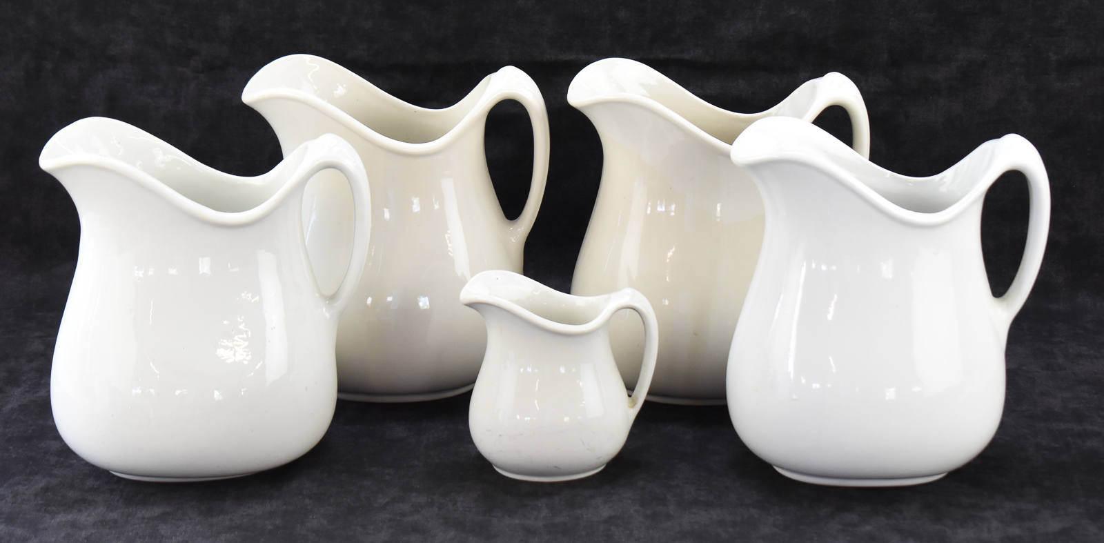 TEPCO WHITE RESTAURANT WARE PITCHER ASSORTMENT