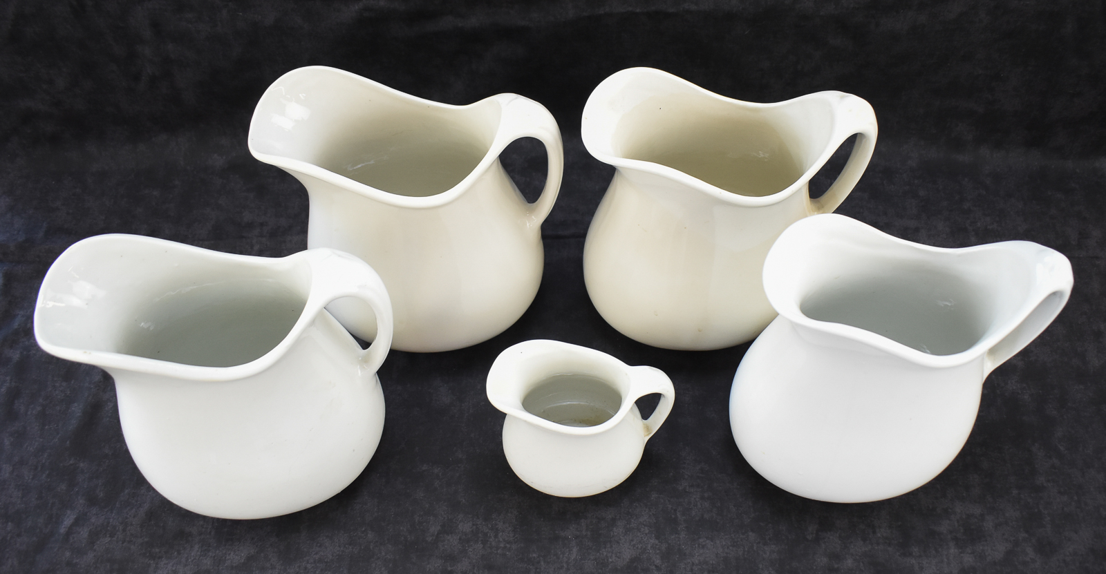 TEPCO WHITE RESTAURANT WARE PITCHER ASSORTMENT