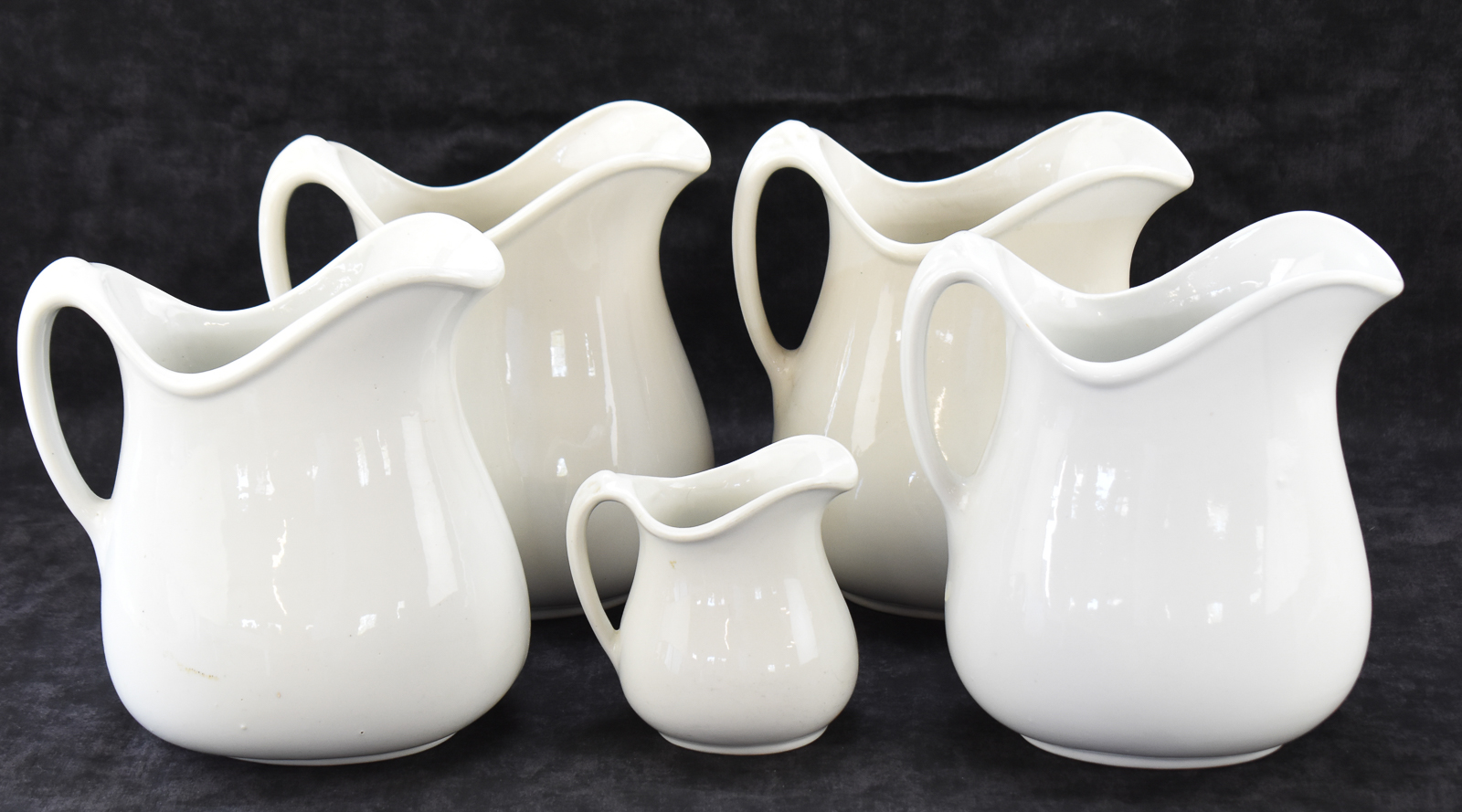 TEPCO WHITE RESTAURANT WARE PITCHER ASSORTMENT