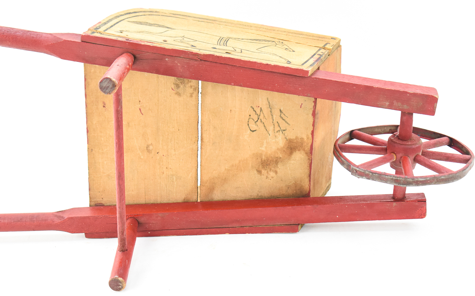 PARIS MANUFACTURING COMPANY STYLE CHILDREN'S RED TOY WHEELBARROW