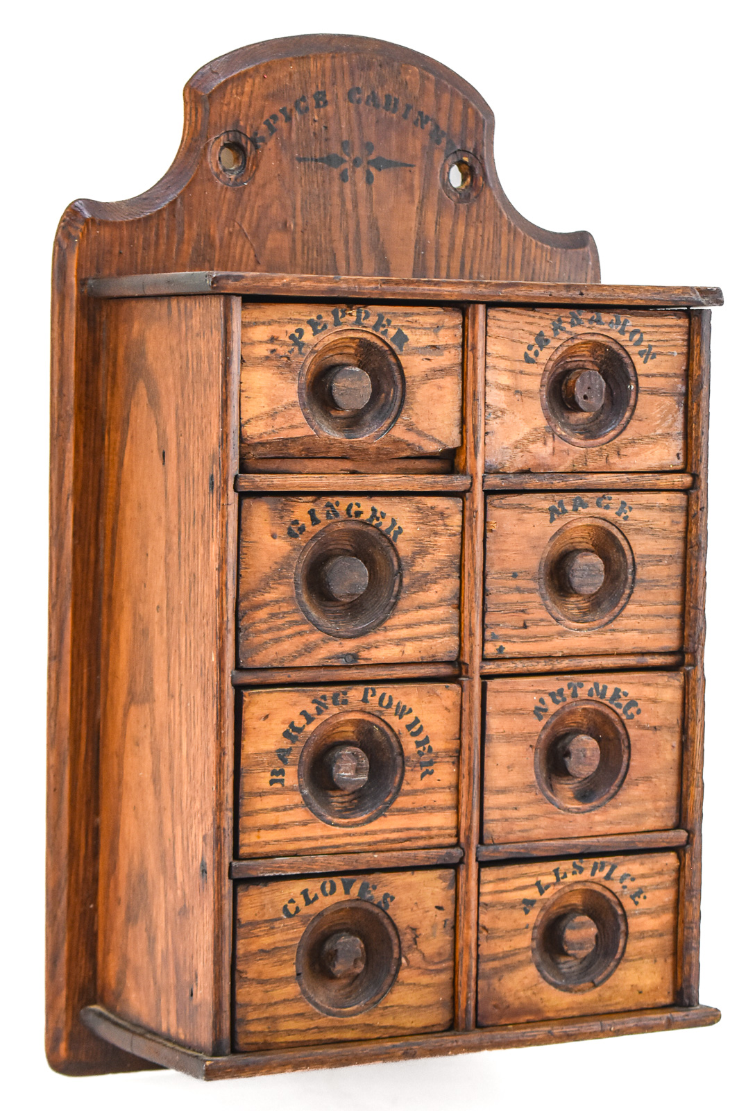 ANTIQUE OAK SPICE CABINET