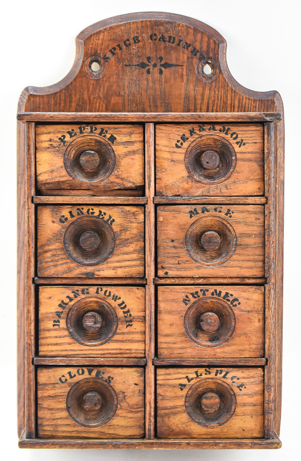 ANTIQUE OAK SPICE CABINET