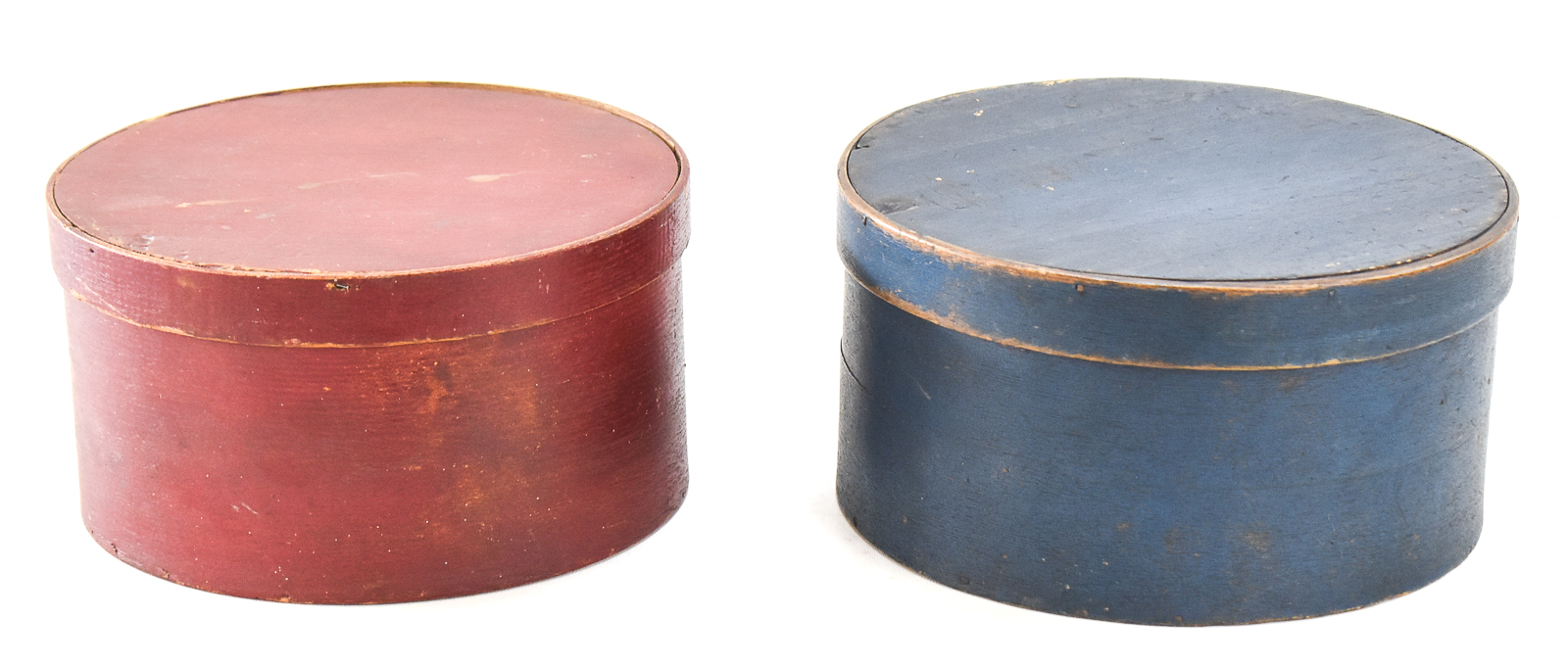 SET OF TWO PAINTED BENTWOOD PANTRY BOXES