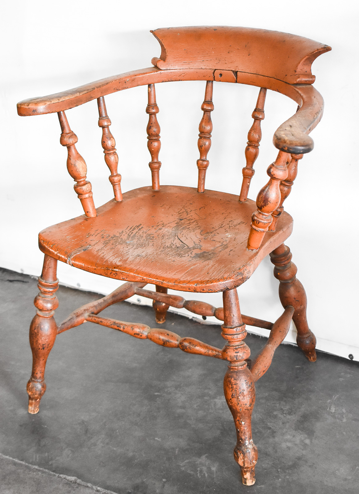 ENGLISH SMOKER'S BOW ARMCHAIR