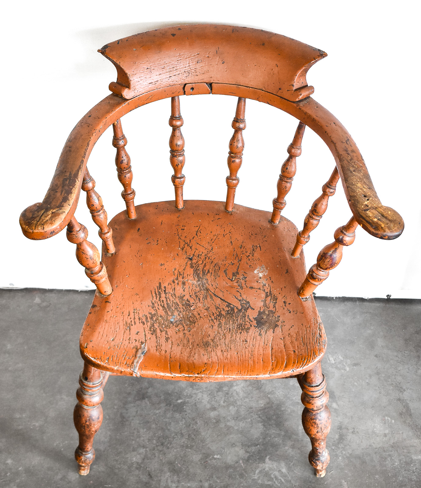 ENGLISH SMOKER'S BOW ARMCHAIR
