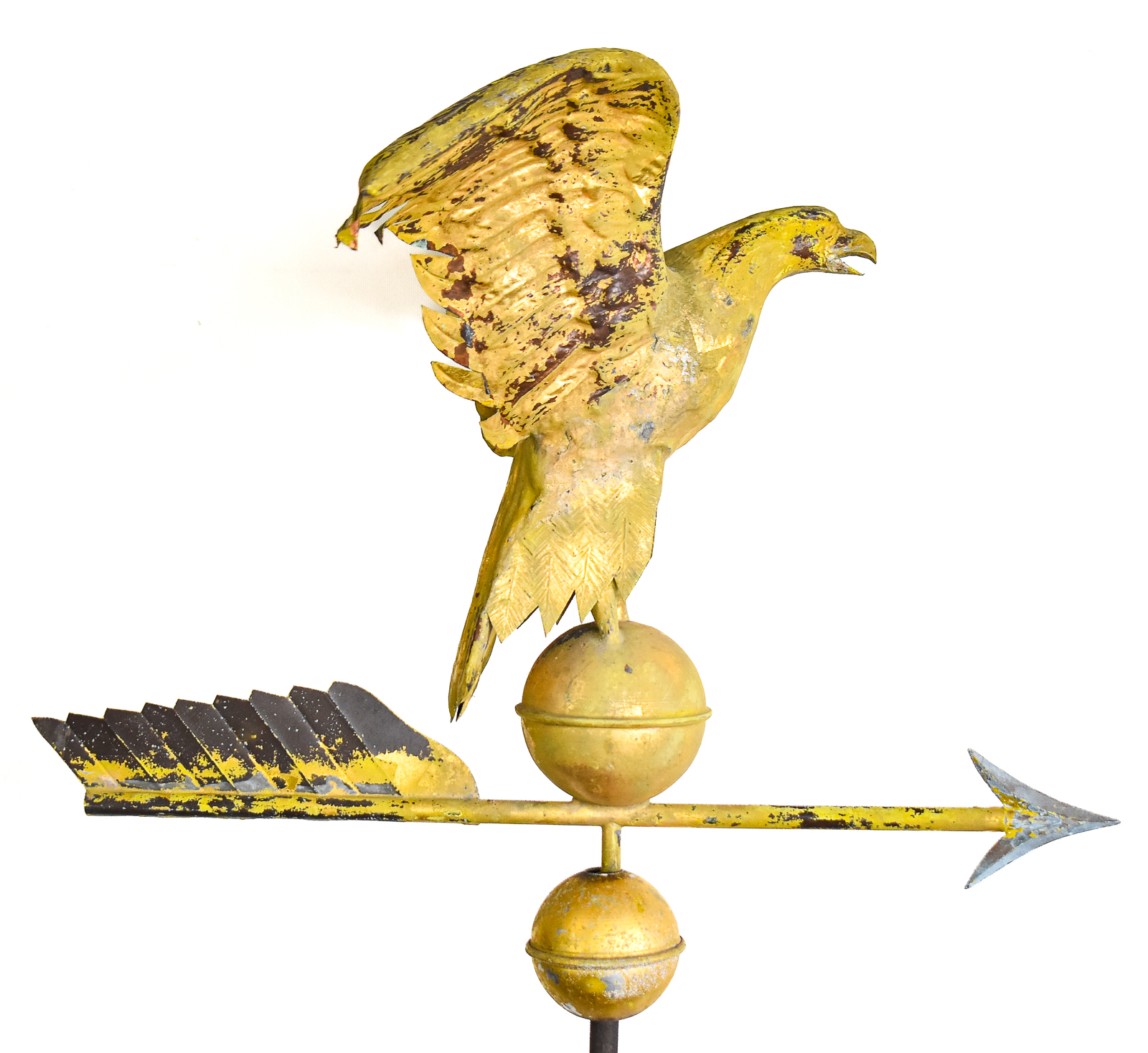 FULL BODIED GILT COPPER EAGLE WEATHERVANE