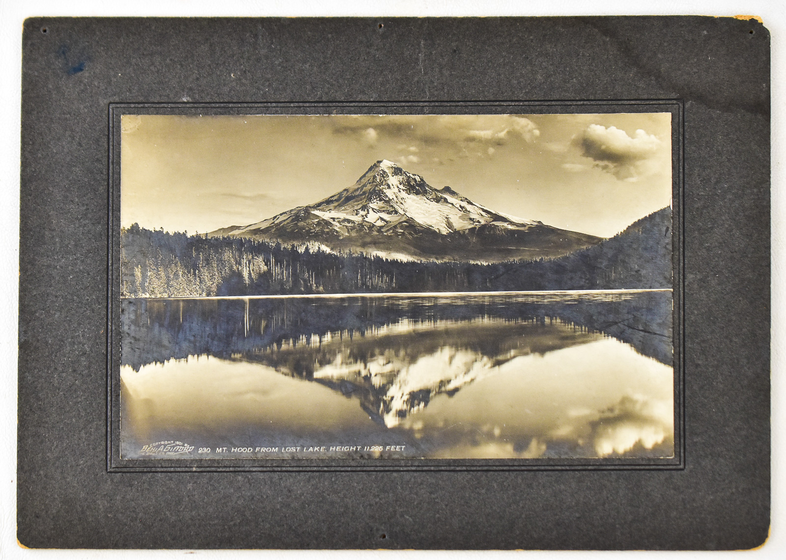 BENJAMIN A. GIFFORD "MT. HOOD FROM LOST LAKE" PHOTOGRAPH