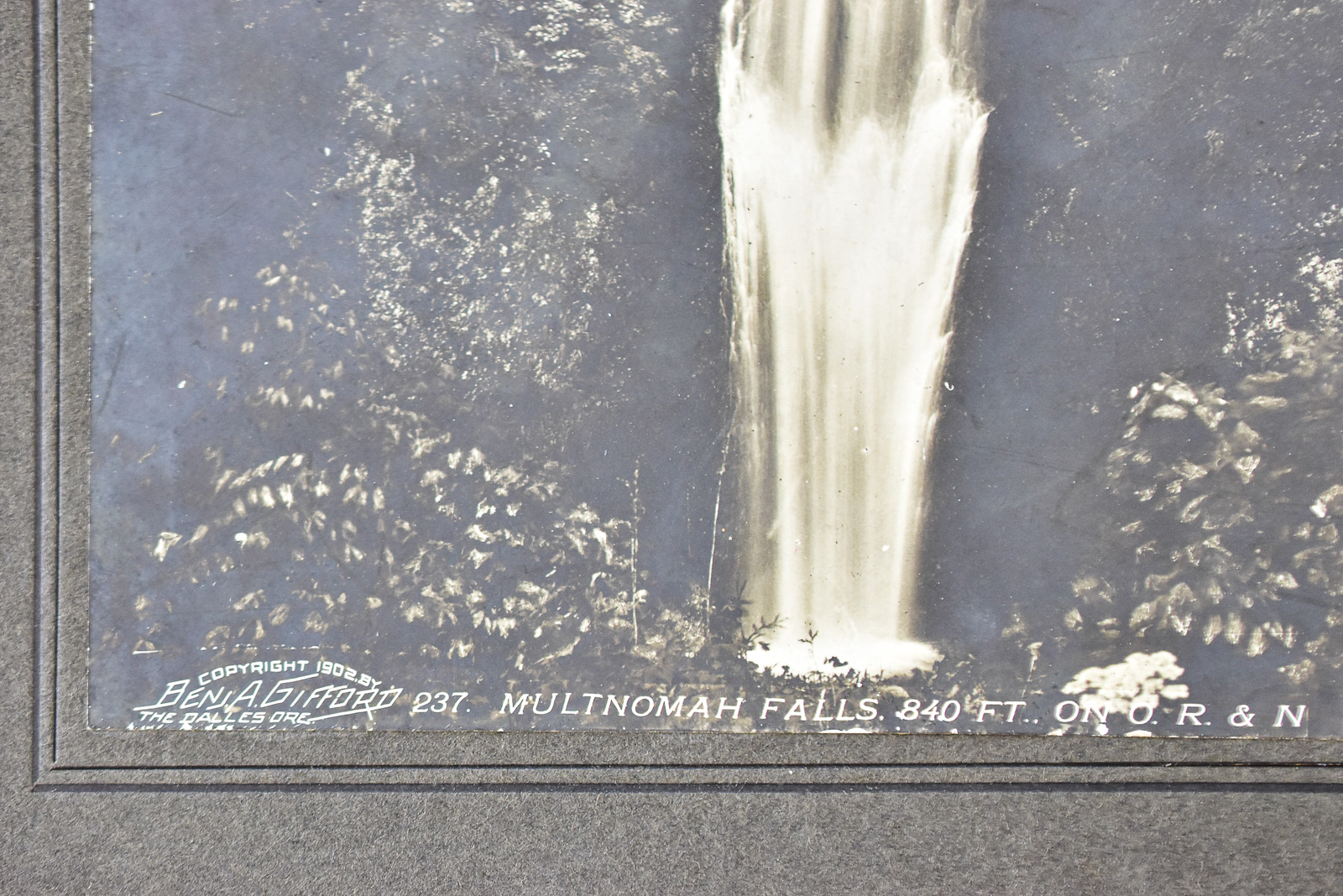 BENJAMIN A. GIFFORD "MULTNOMAH FALLS" PHOTOGRAPH