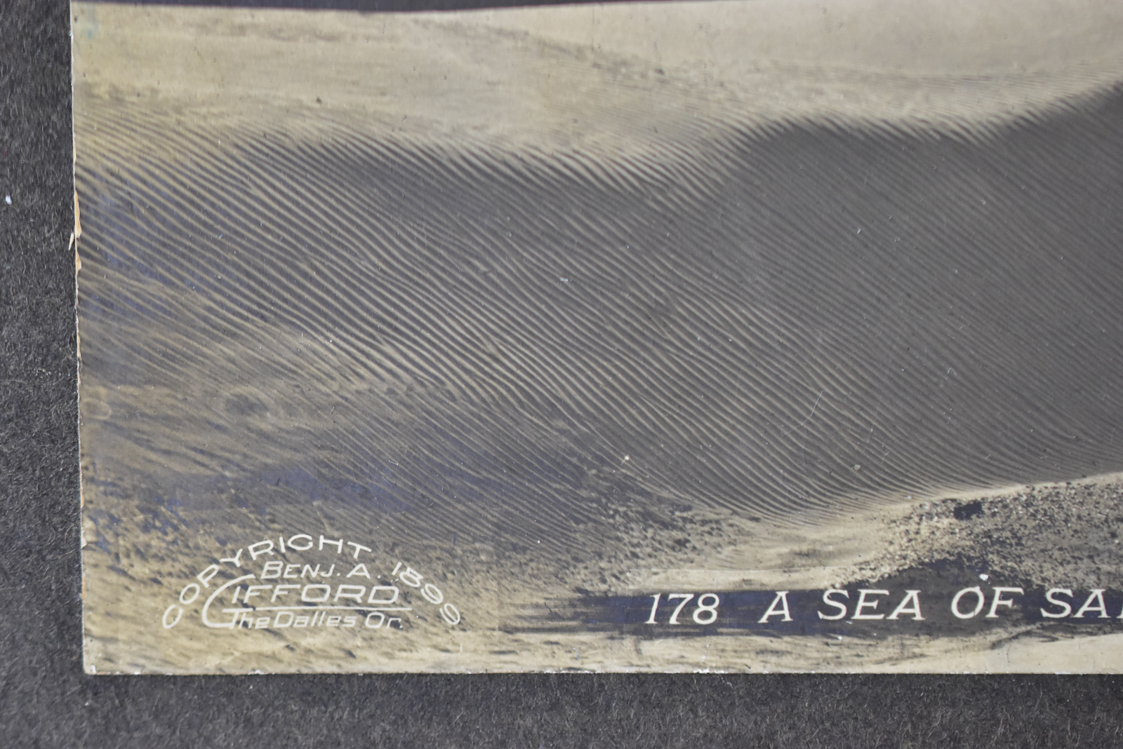 BENJAMIN A. GIFFORD "A SEA OF SAND AMONG THE BREAKERS" PHOTOGRAPH