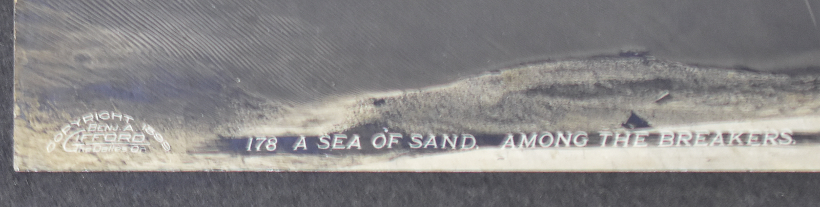 BENJAMIN A. GIFFORD "A SEA OF SAND AMONG THE BREAKERS" PHOTOGRAPH