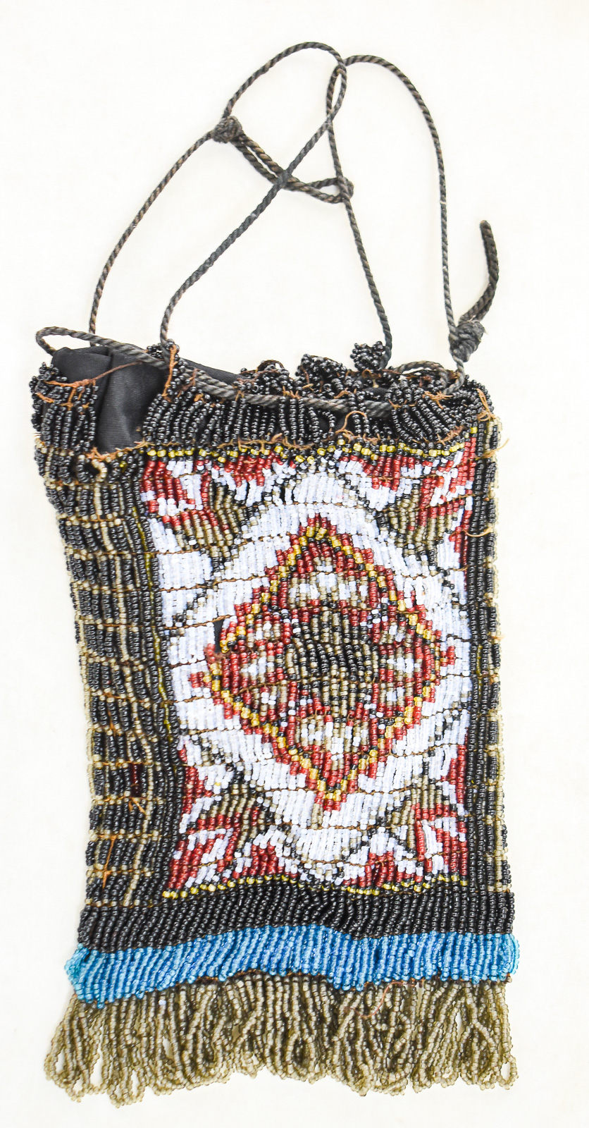 VICTORIAN MICRO-BEADED DRAWSTRING PURSE