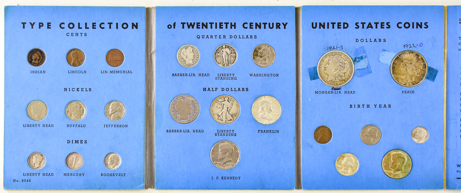 WHITMAN NO. 9046 COMPLETE TYPE COLLECTION OF 20TH CENTURY