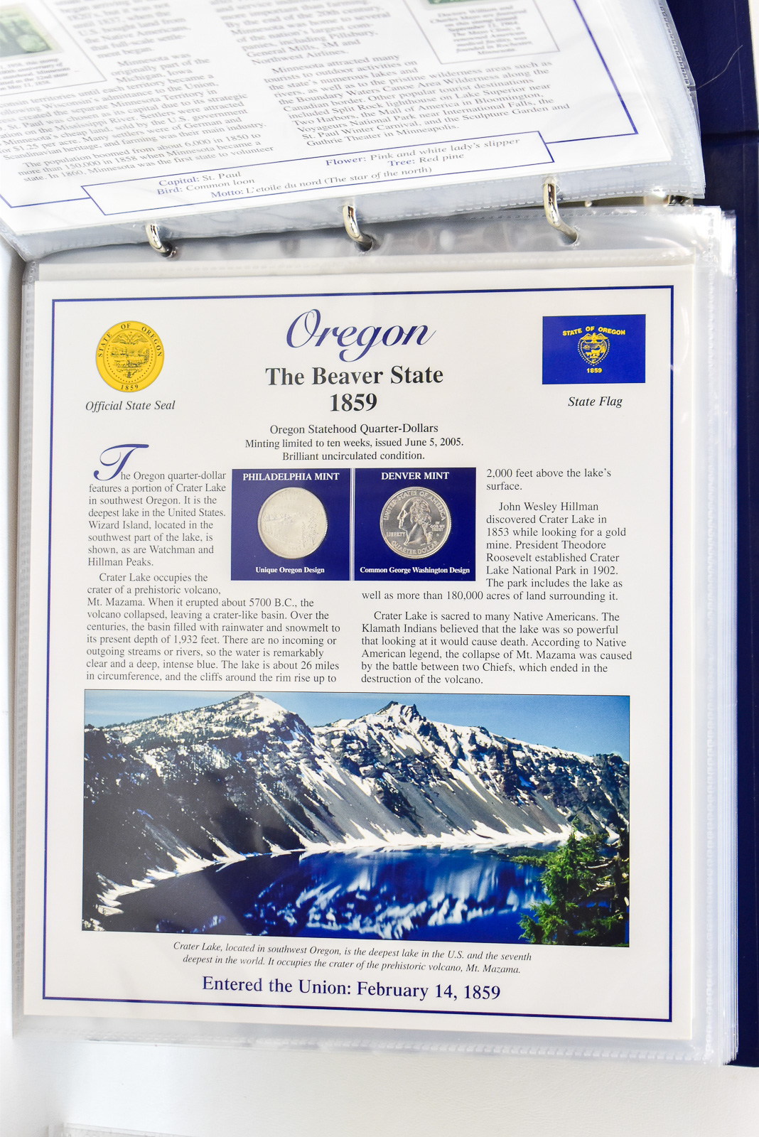 U.S. COMPLETE STATEHOOD QUARTERS COLLECTION & OTHER COLLECTIBLE QUARTERS