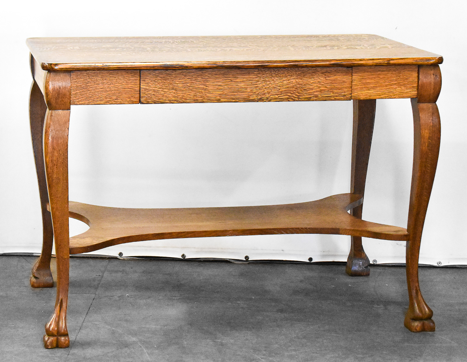 GOLDEN TIGER OAK LIBRARY TABLE