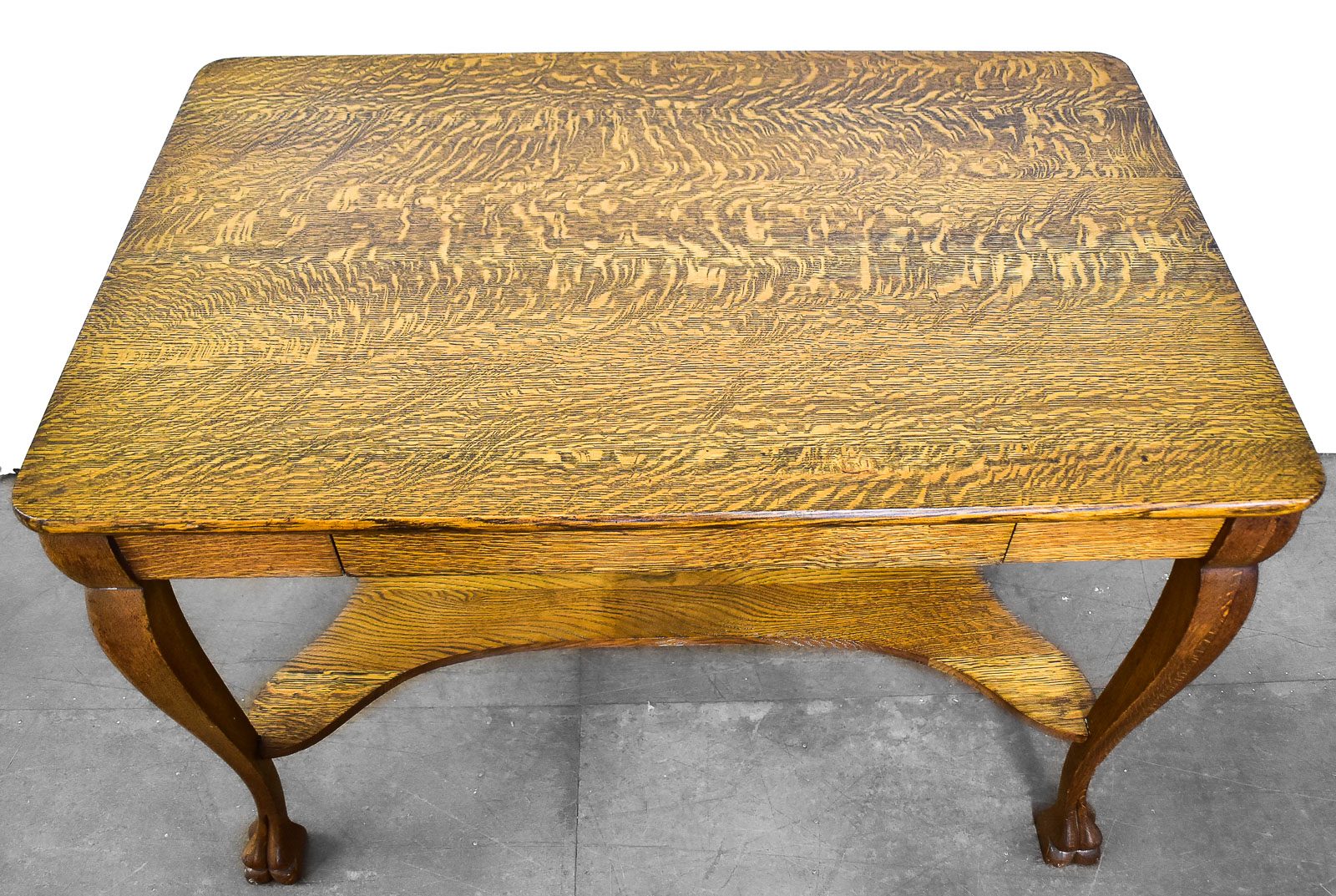 GOLDEN TIGER OAK LIBRARY TABLE