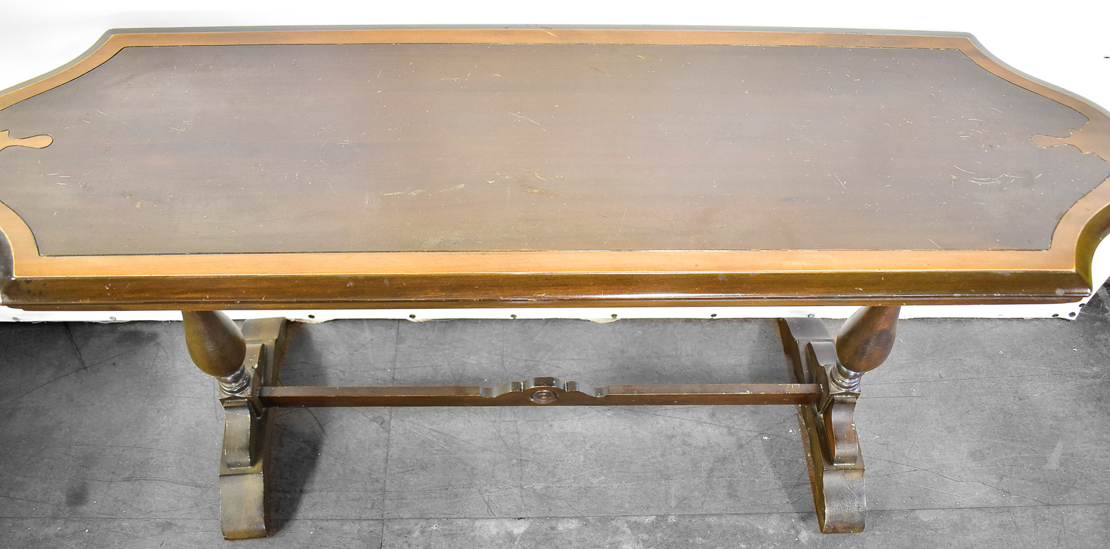 JACOBEAN STYLE TRESTLE SOFA TABLE