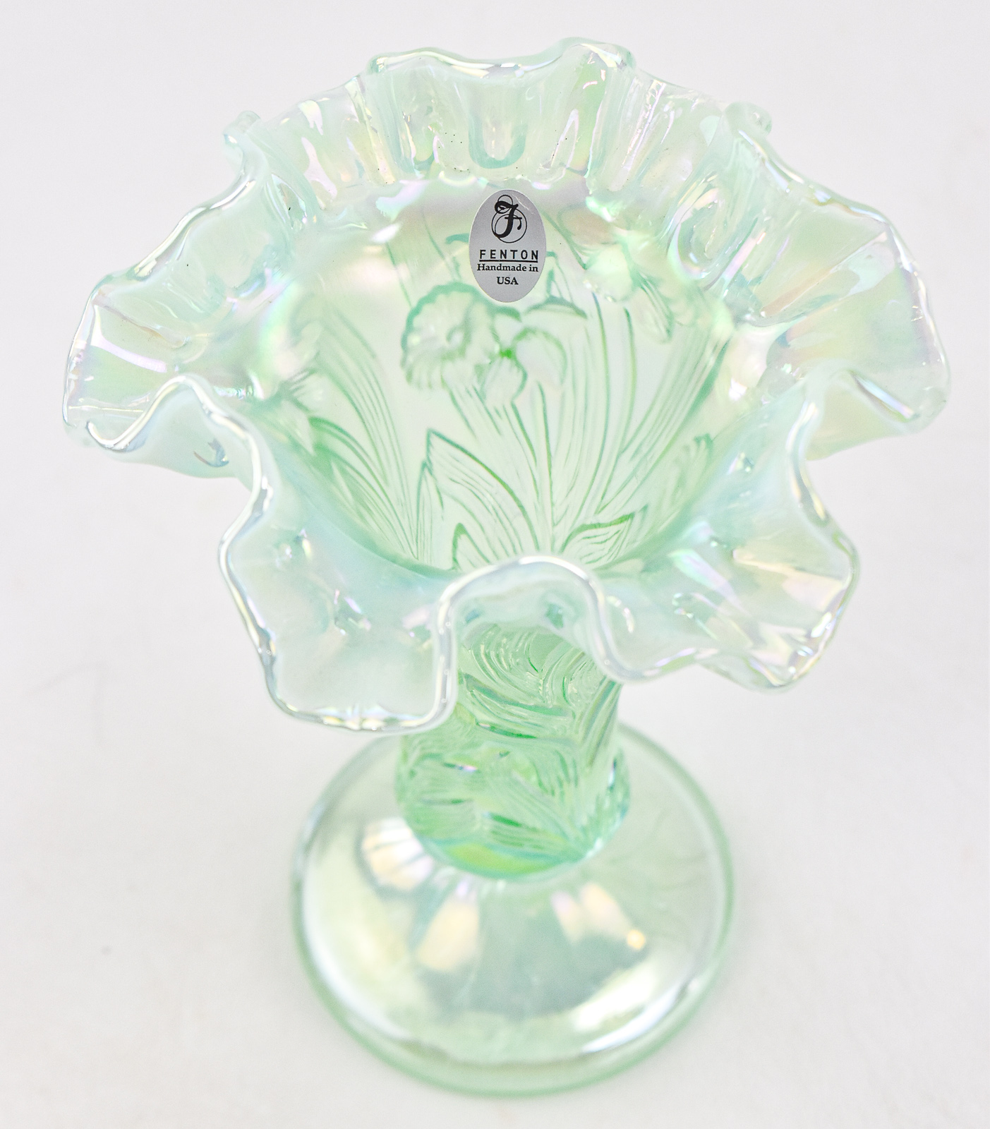 FENTON GLASS ASSORTED TRIO: VASE, PITCHER, BASKET