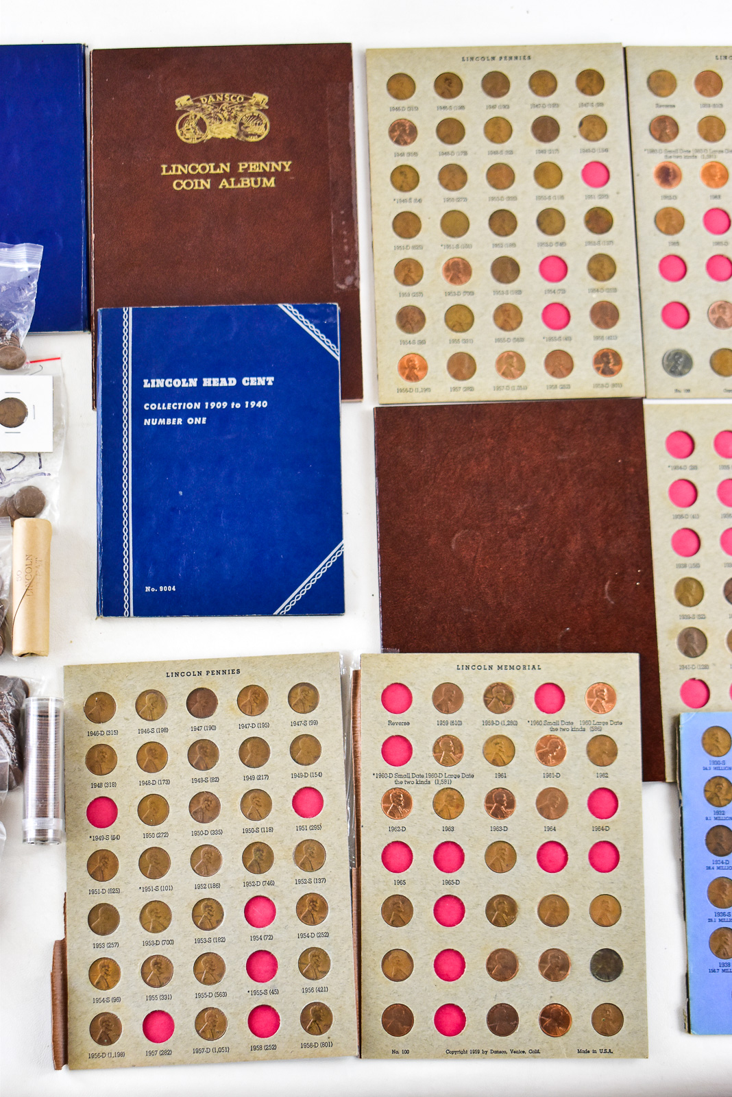 U.S. ONE CENT COLLECTION: WHEAT PENNIES & LINCOLN MEMORIAL
