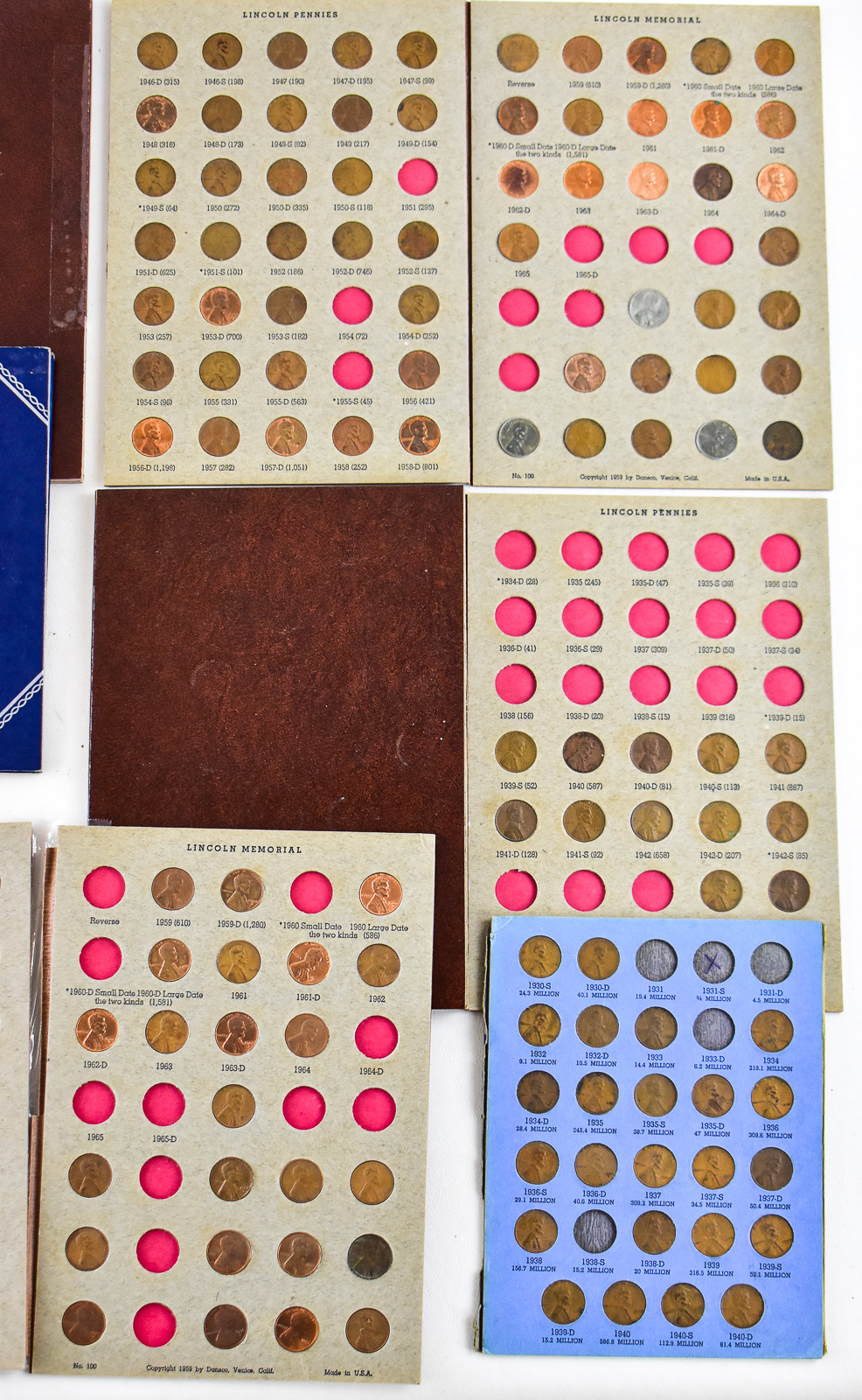 U.S. ONE CENT COLLECTION: WHEAT PENNIES & LINCOLN MEMORIAL